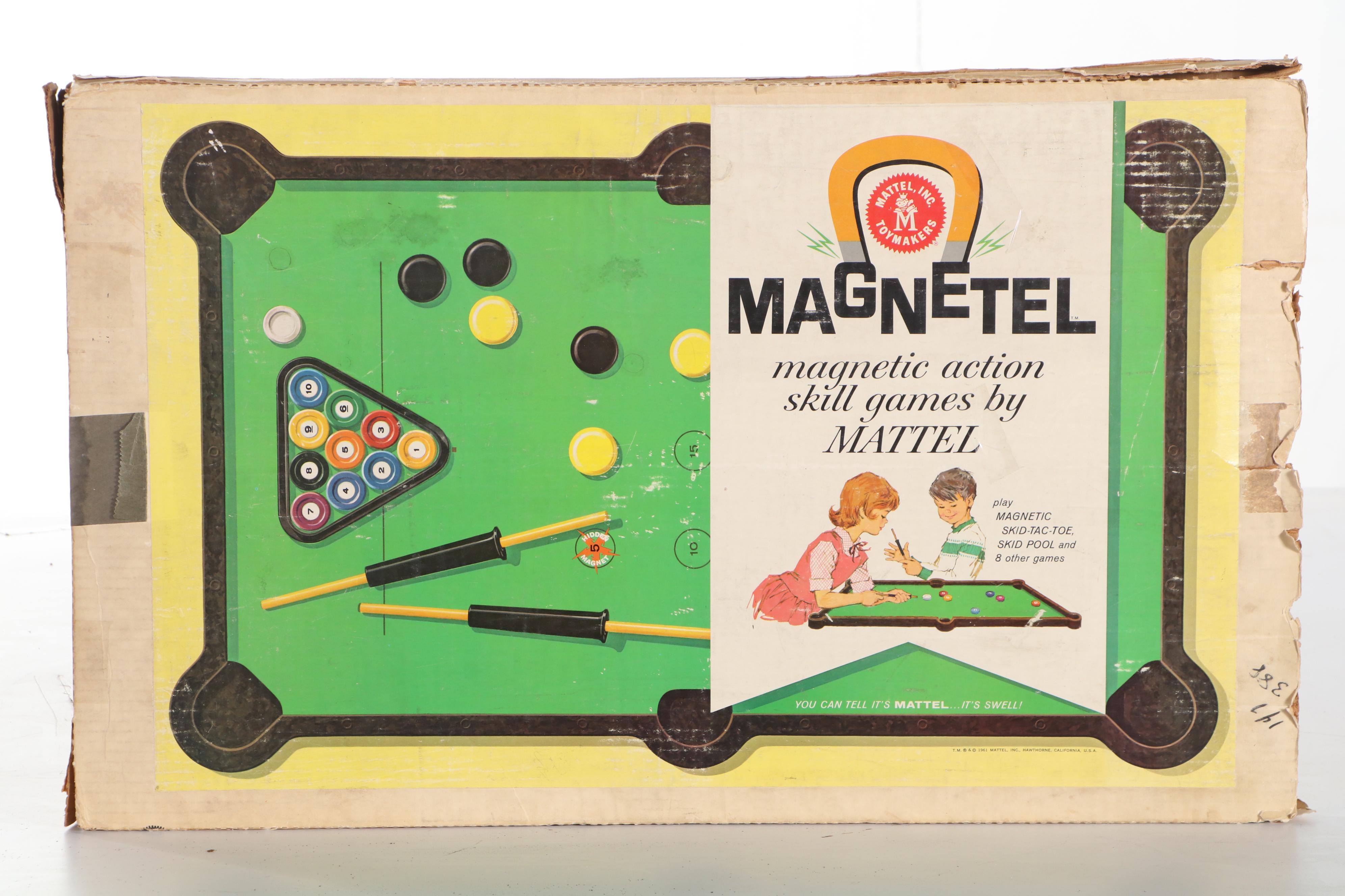 Tudor Tru Action Electric Board Games with Mattel Magnetel Billiards Game