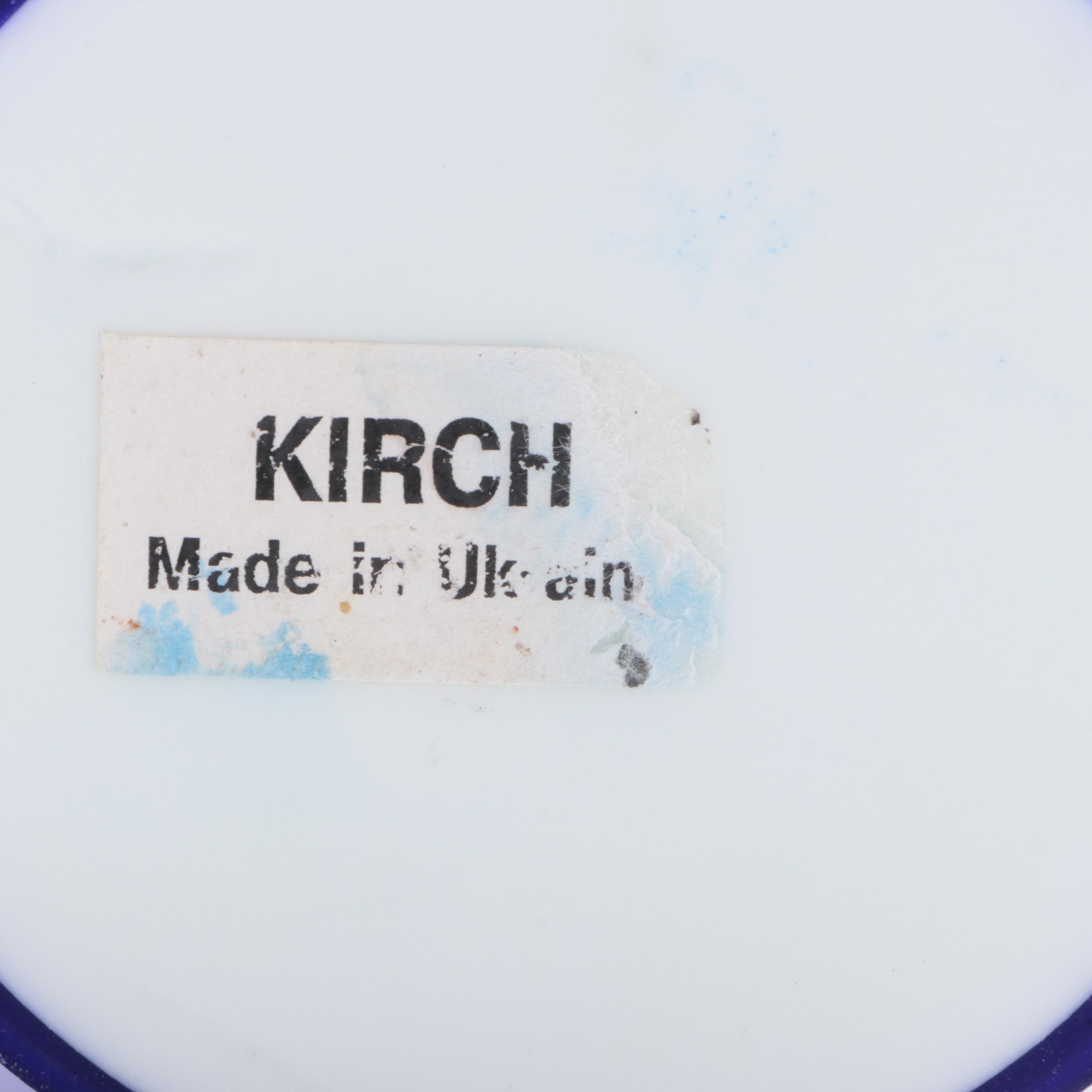 Kirch Cobalt Ukrainian Art Glass Handkerchief Vase