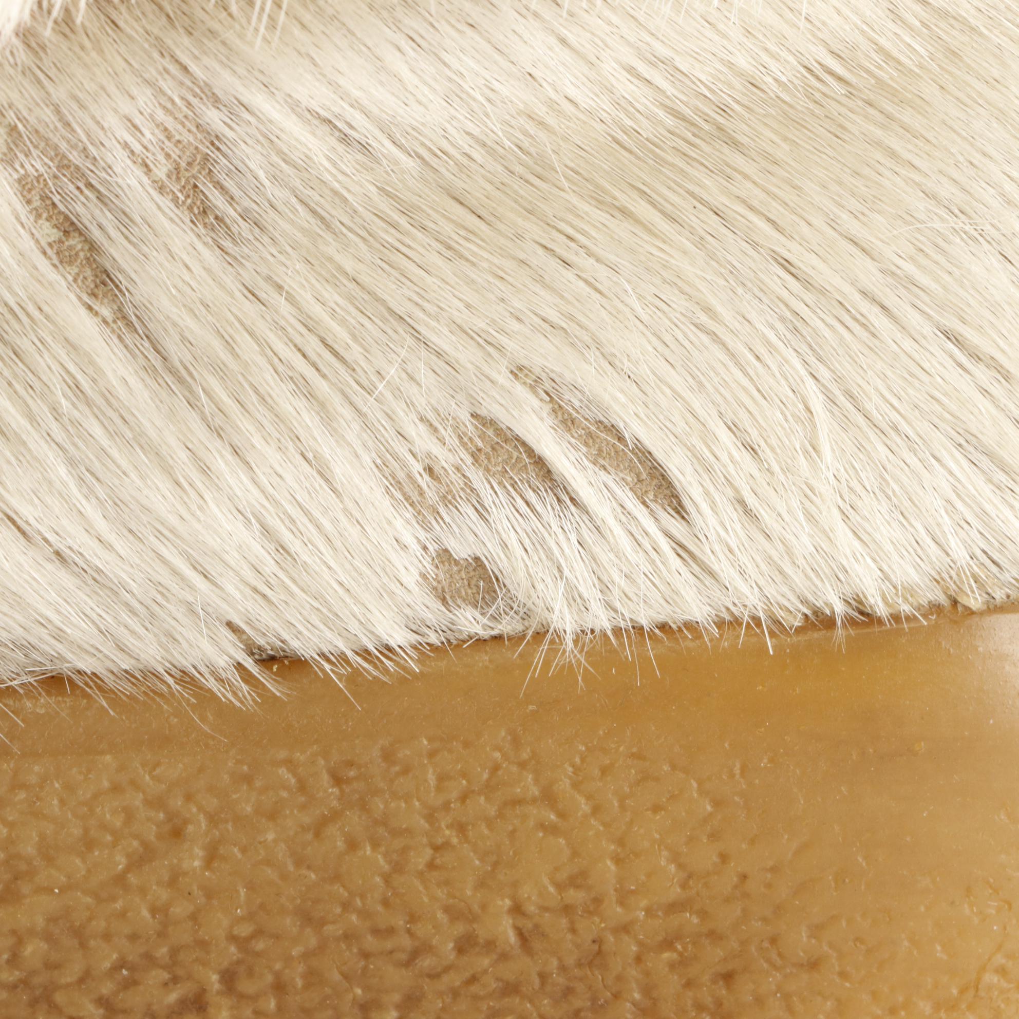 Tecnica Mid-Calf Wedge Boots in Pony Hair and Goat Fur Trim