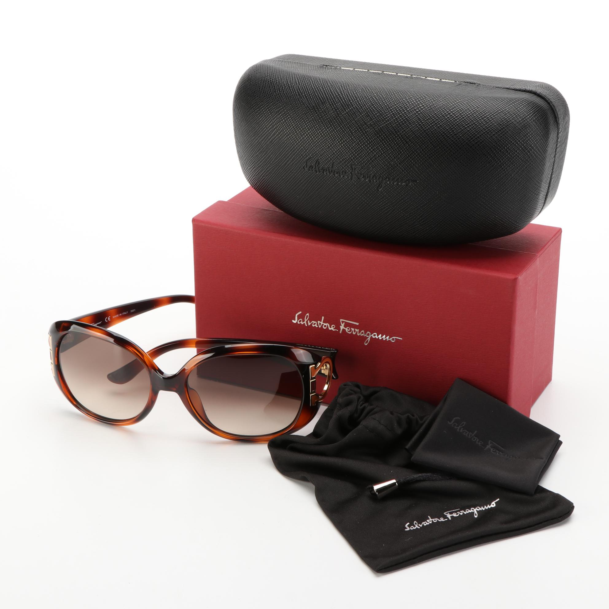 Salvatore Ferragamo SF668S Sunglasses with Case and Box