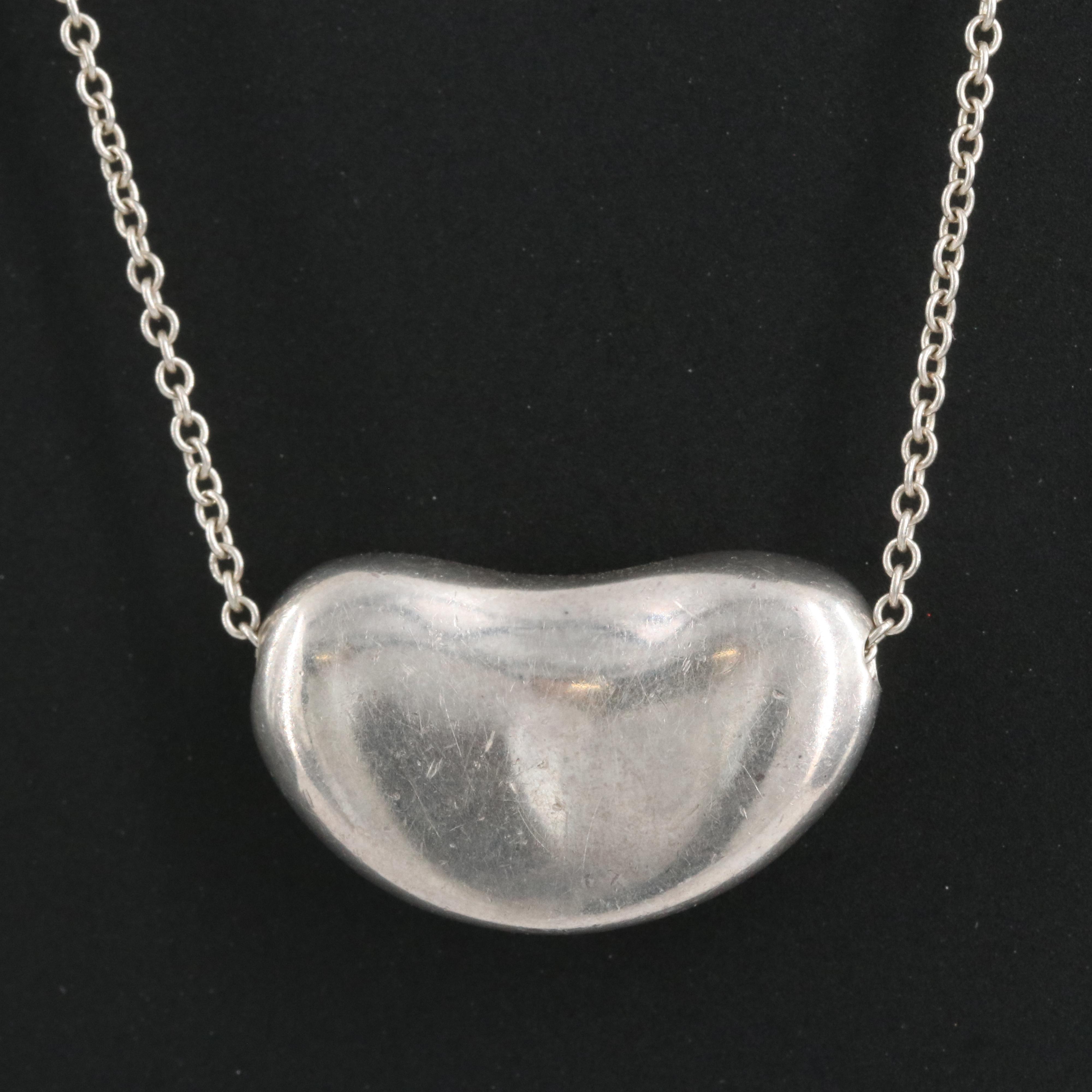 Elsa Peretti for Tiffany & Co. "Bean" Sterling Necklace