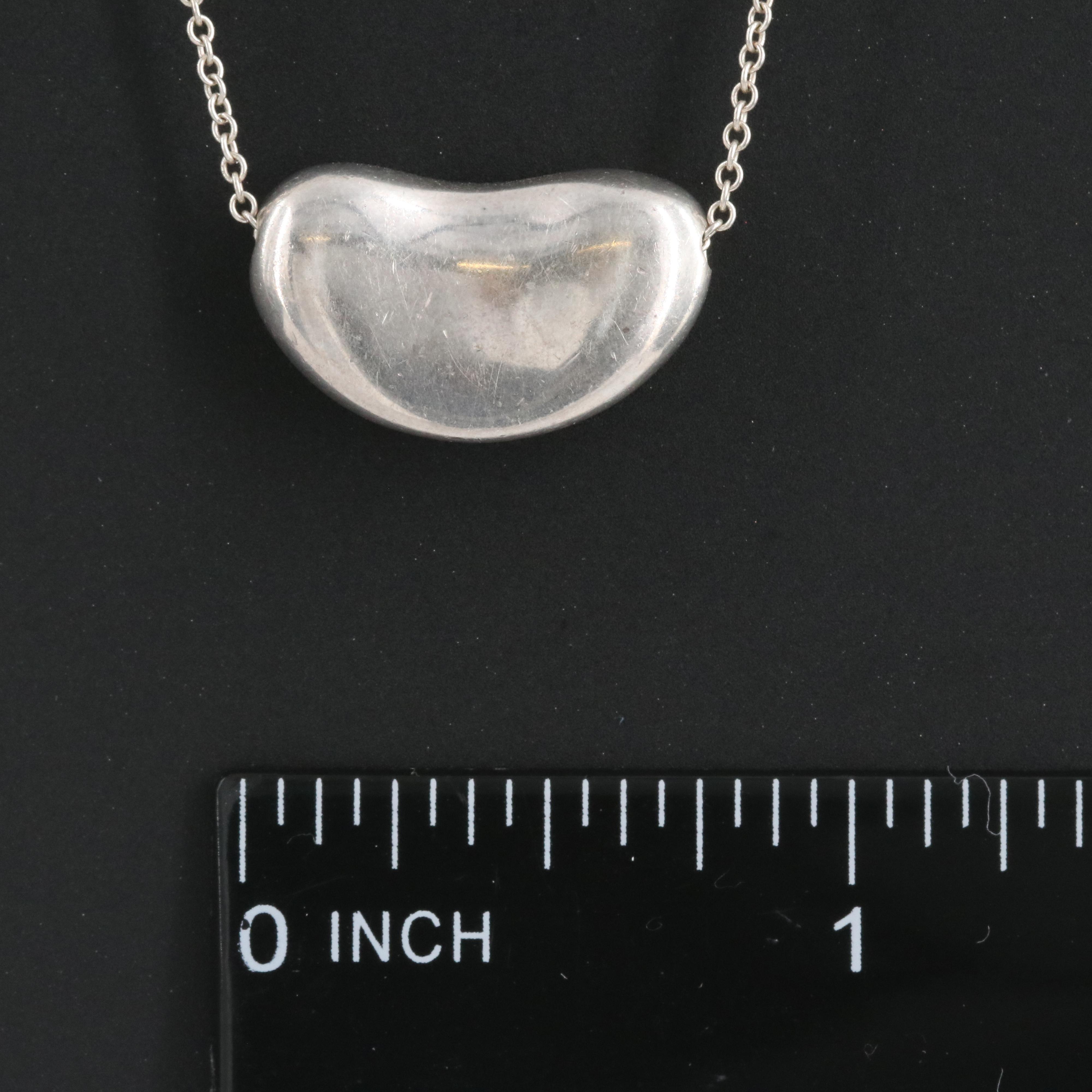 Elsa Peretti for Tiffany & Co. "Bean" Sterling Necklace