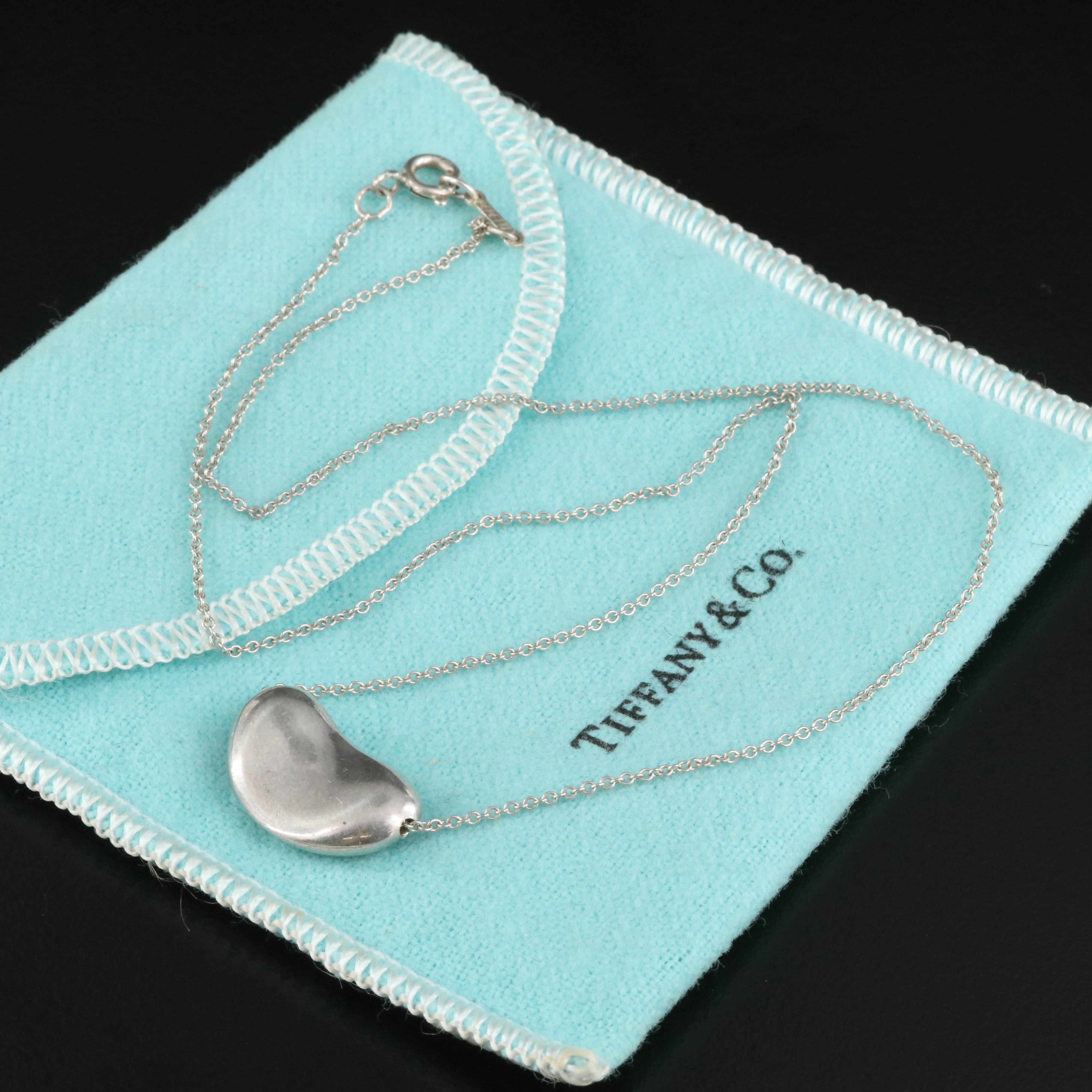 Elsa Peretti for Tiffany & Co. "Bean" Sterling Necklace