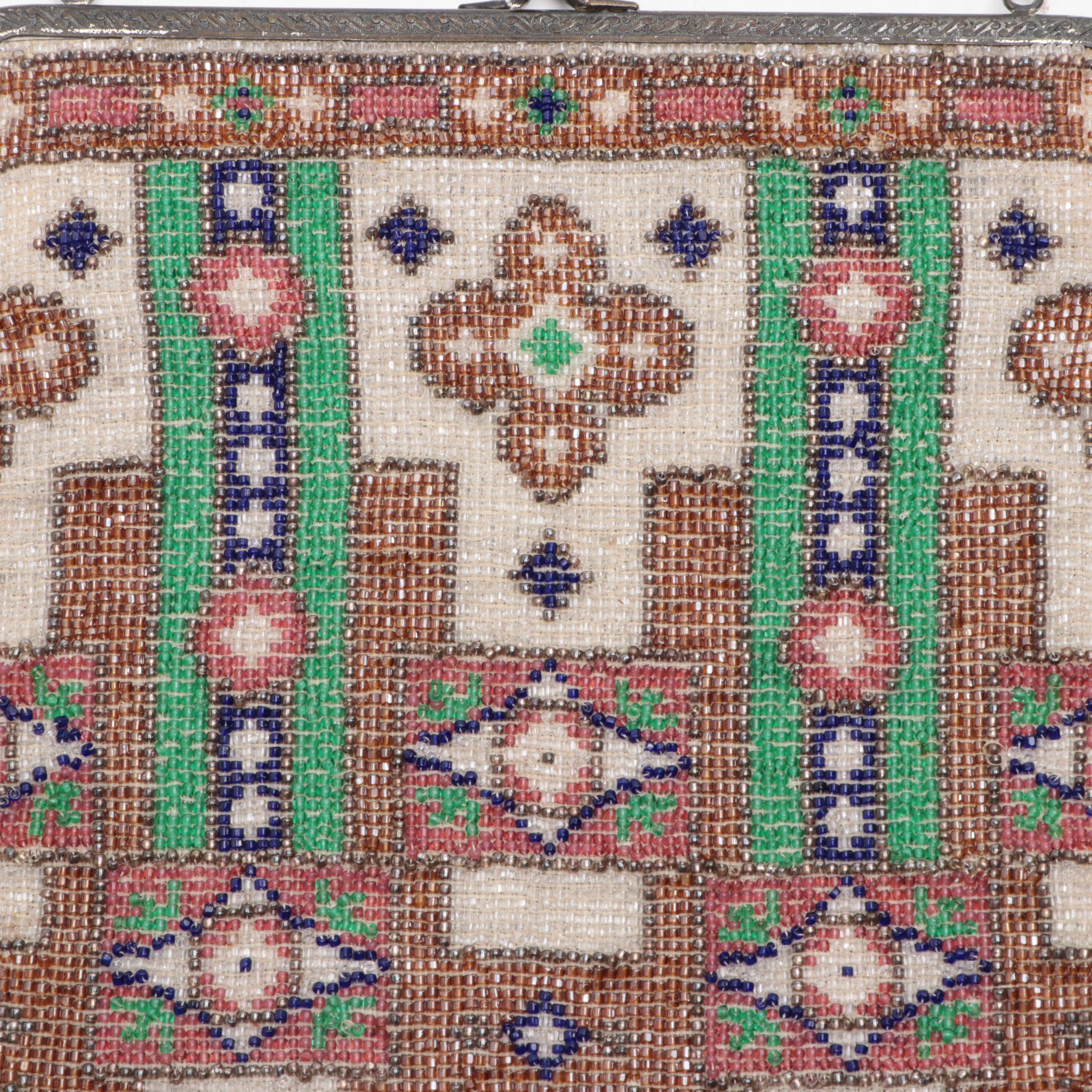 Floral and Geometric Beaded Purses and Coin Pouch