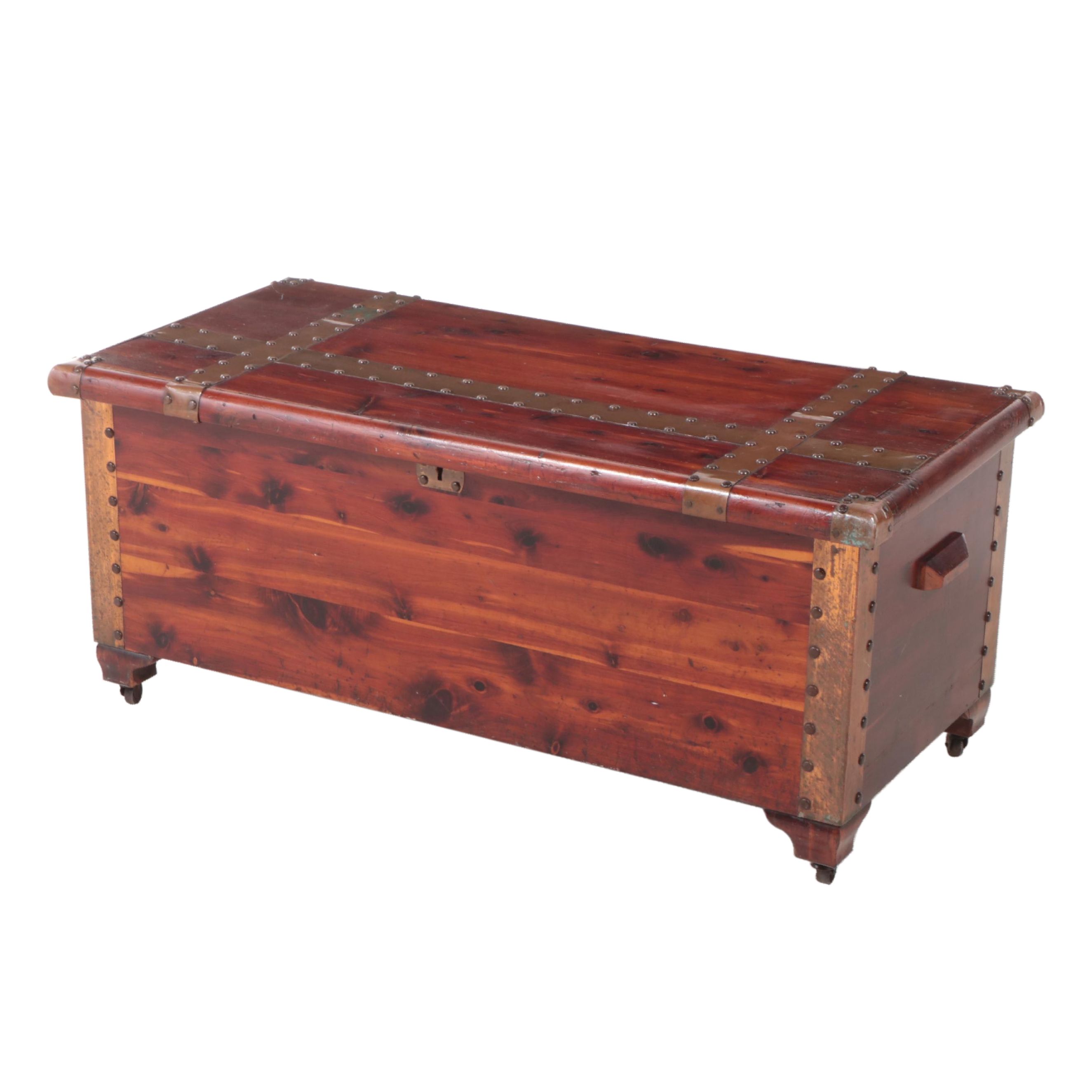 Acme Manufacturing Company Metal-Mounted Red Cedar Blanket Chest, Early 20th C.