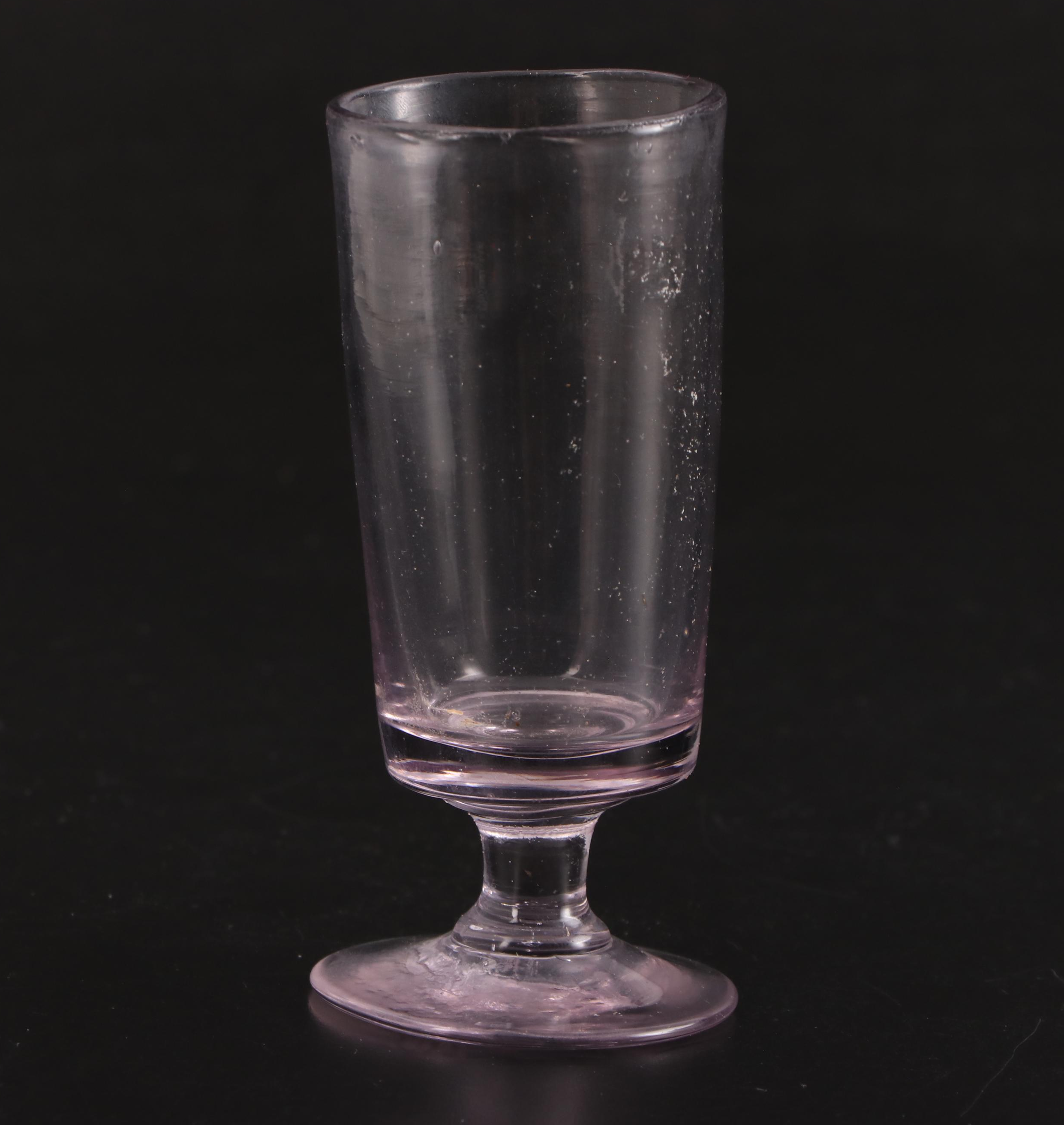 Sun Purple Flint Glass with Other Glass Goblets and Muddlers