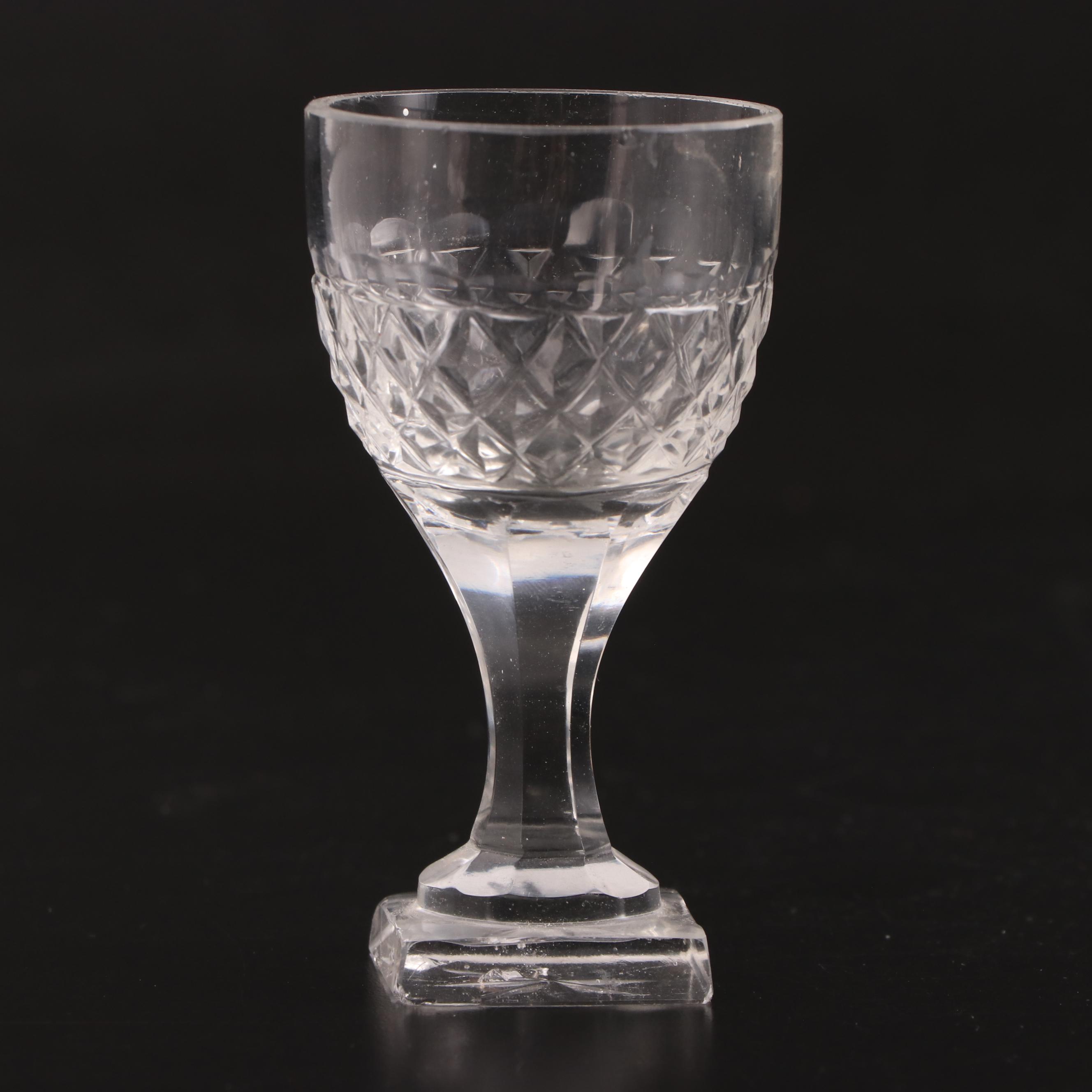 Sun Purple Flint Glass with Other Glass Goblets and Muddlers