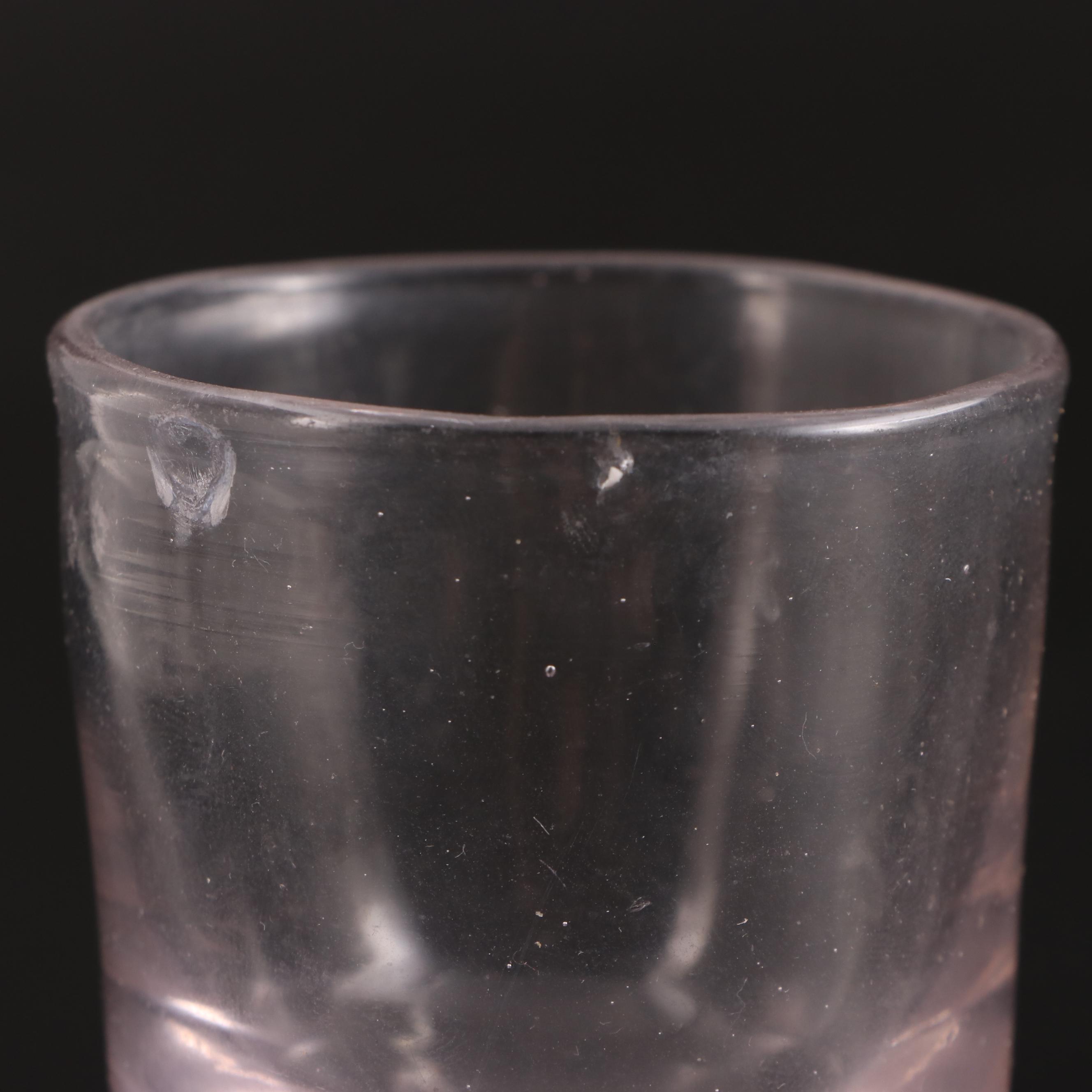 Sun Purple Flint Glass with Other Glass Goblets and Muddlers