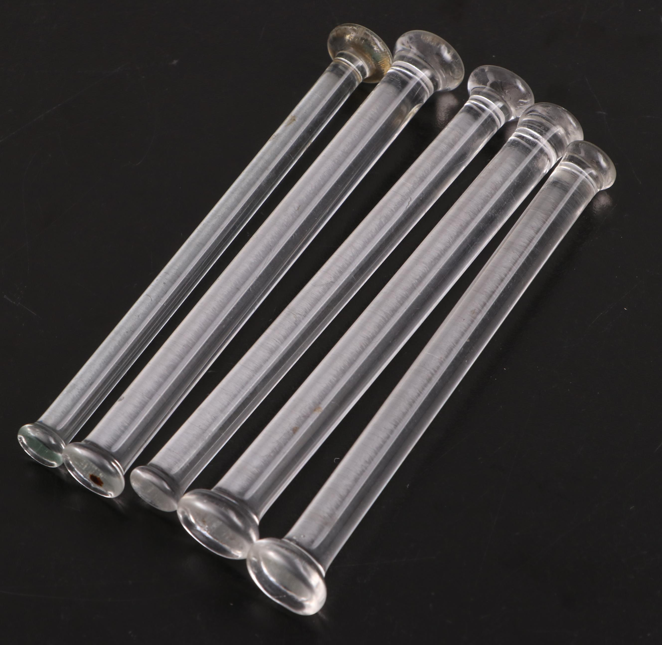 Sun Purple Flint Glass with Other Glass Goblets and Muddlers