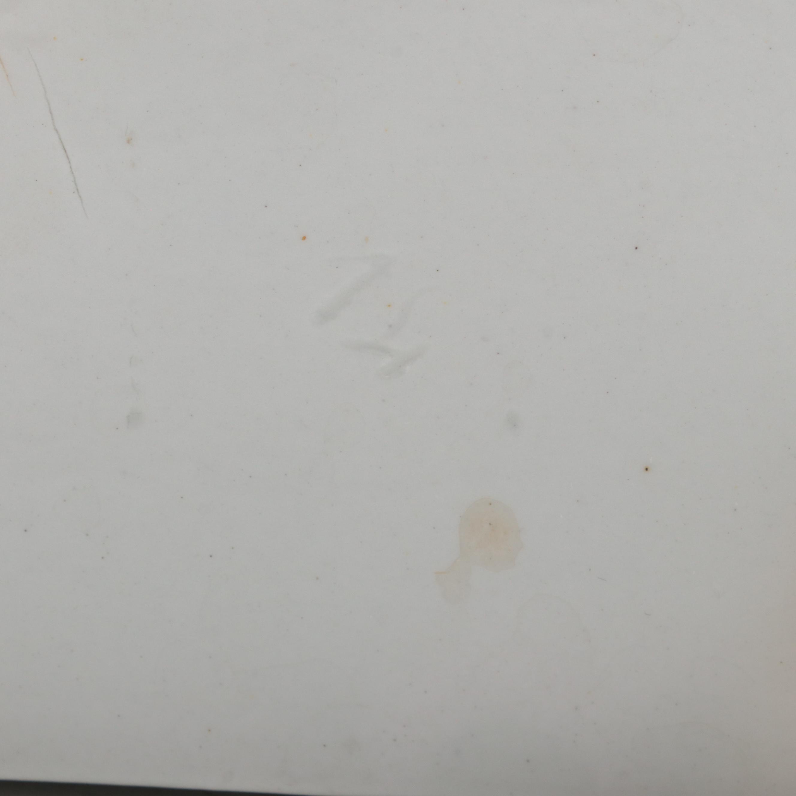 English Porcelain Scenic Demilune Bough Pots, Early to Mid 19th Century