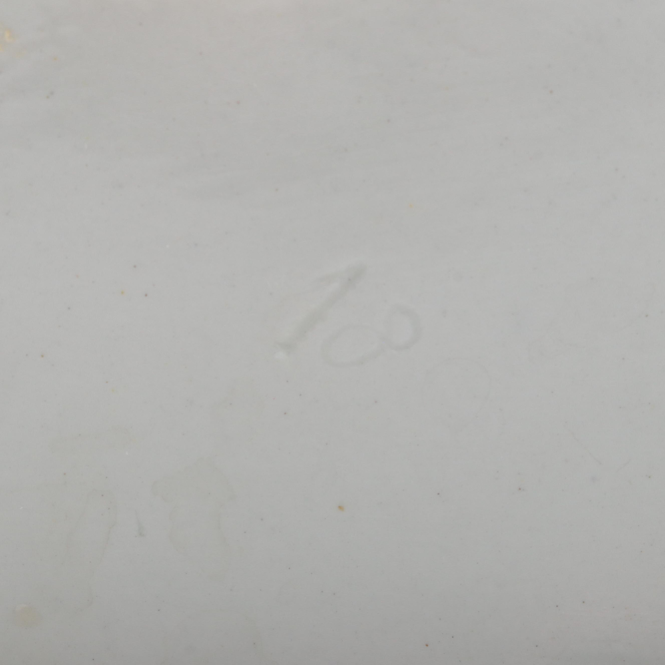 English Porcelain Scenic Demilune Bough Pots, Early to Mid 19th Century