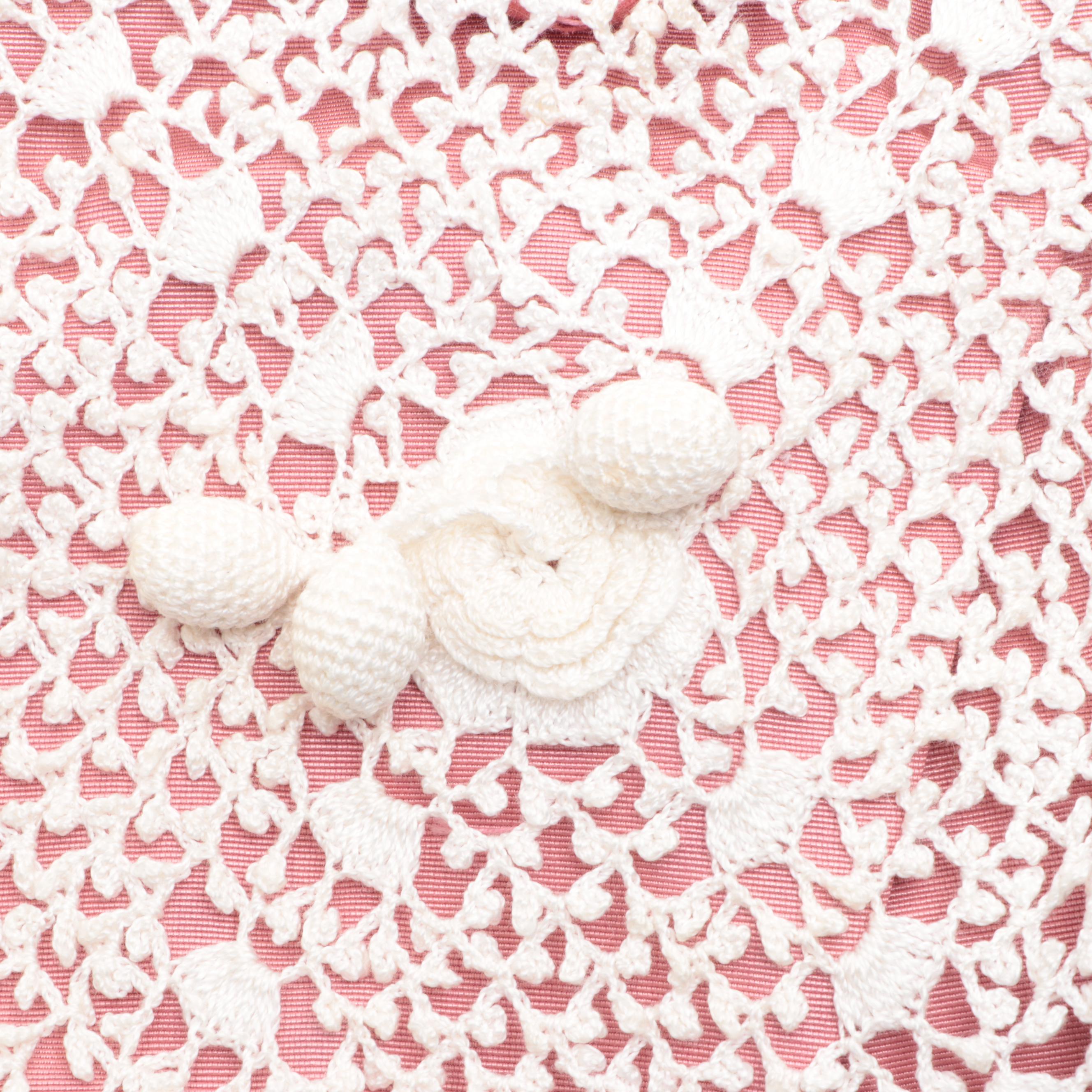 Crocheted Drawstring Pouches with Patterned Scarves