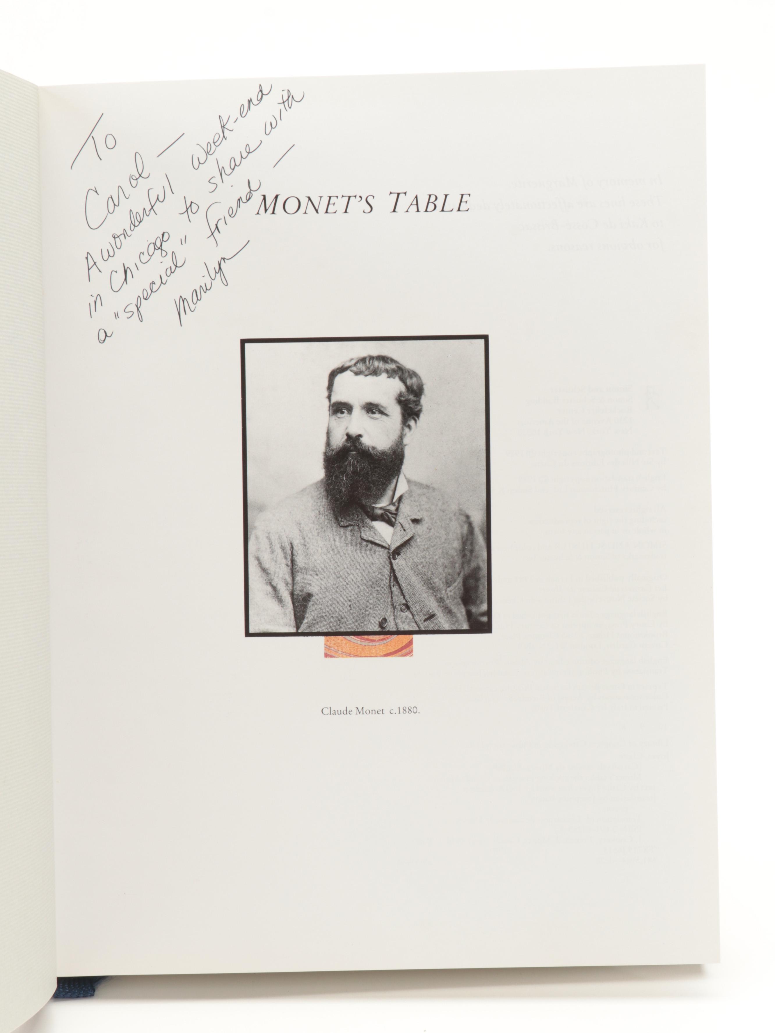 "Monet's Table" by Claire Joyes and "Renoir's Table" by J.-B. Naudin et al.