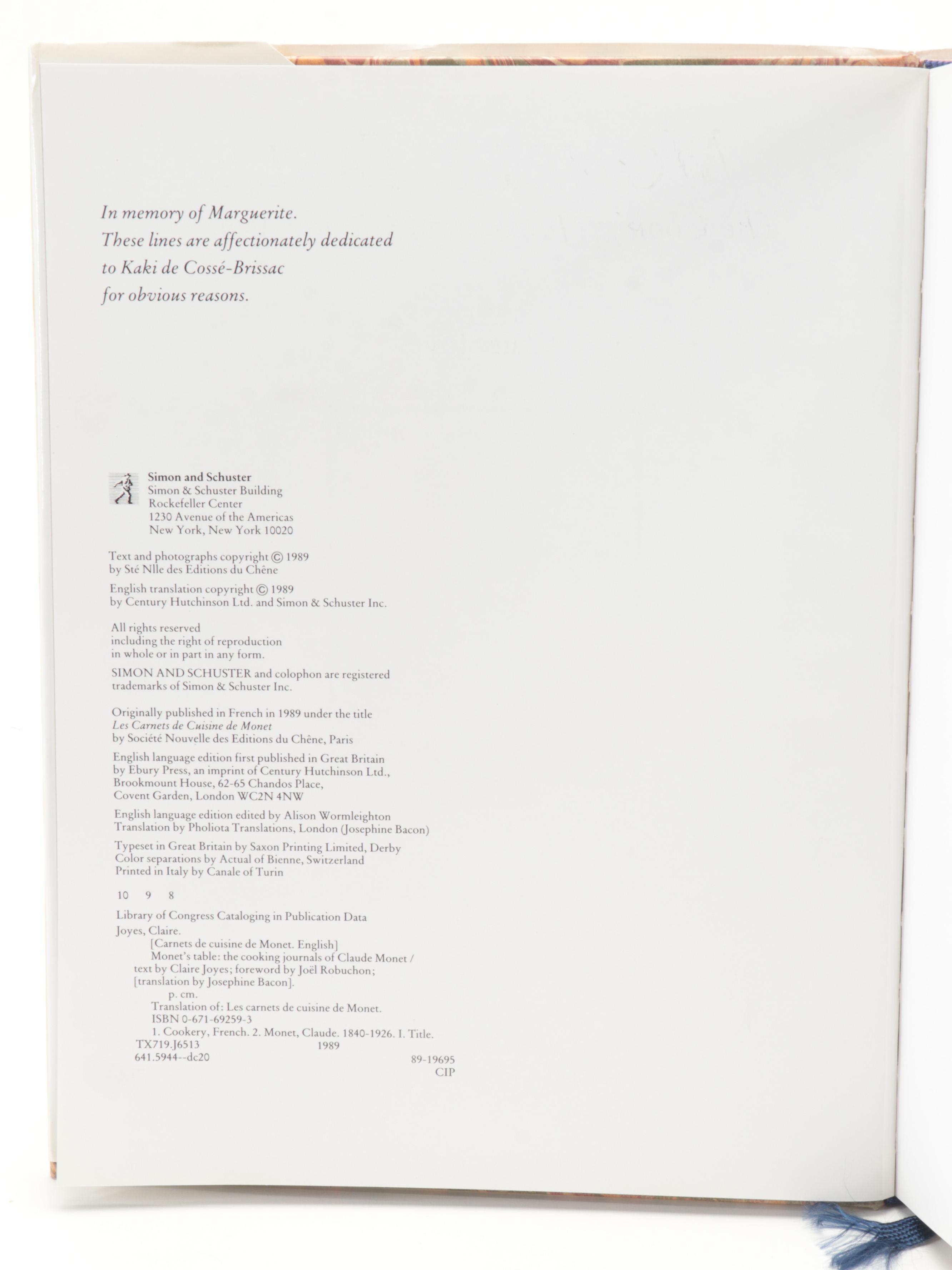 "Monet's Table" by Claire Joyes and "Renoir's Table" by J.-B. Naudin et al.