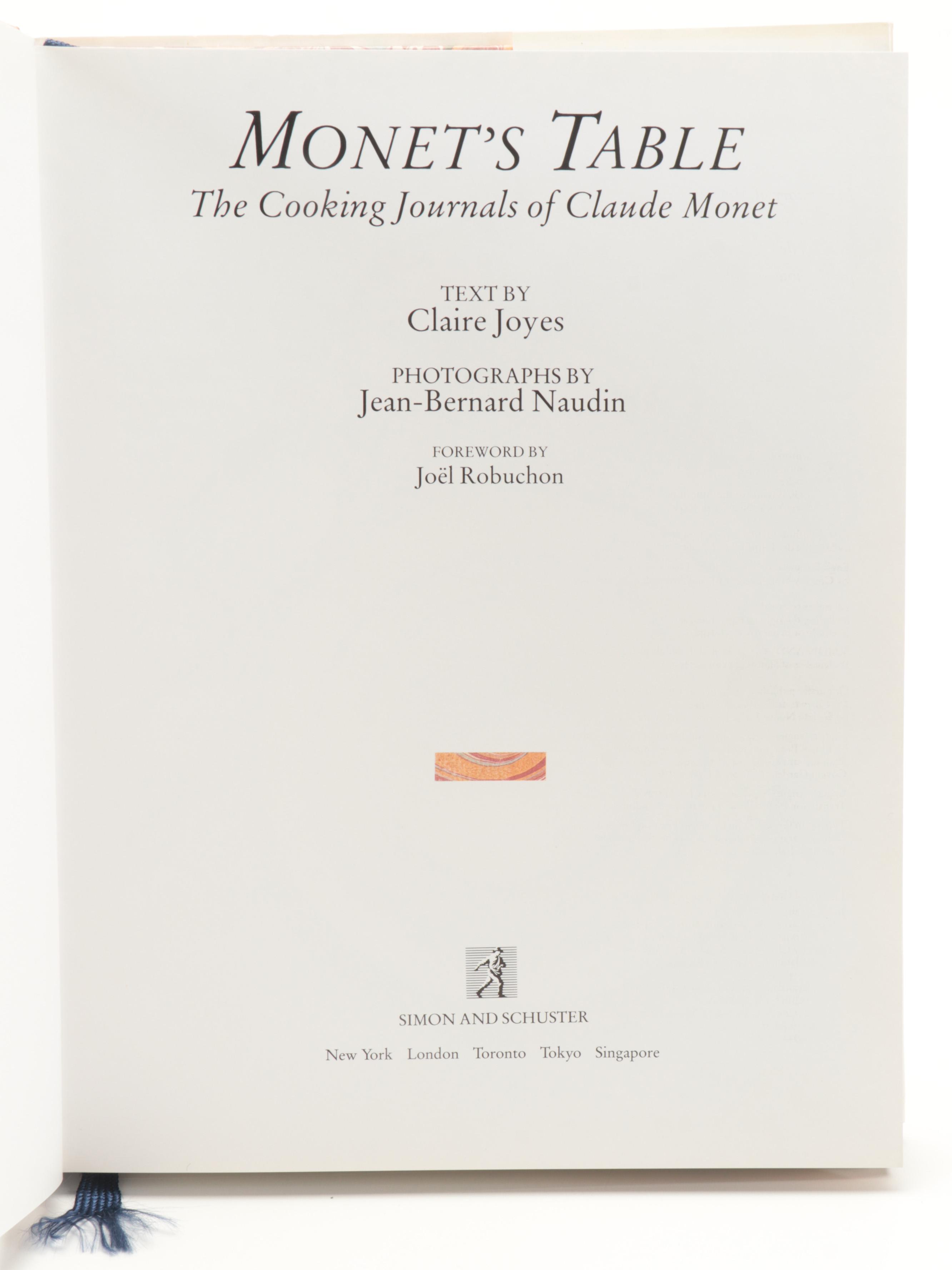 "Monet's Table" by Claire Joyes and "Renoir's Table" by J.-B. Naudin et al.