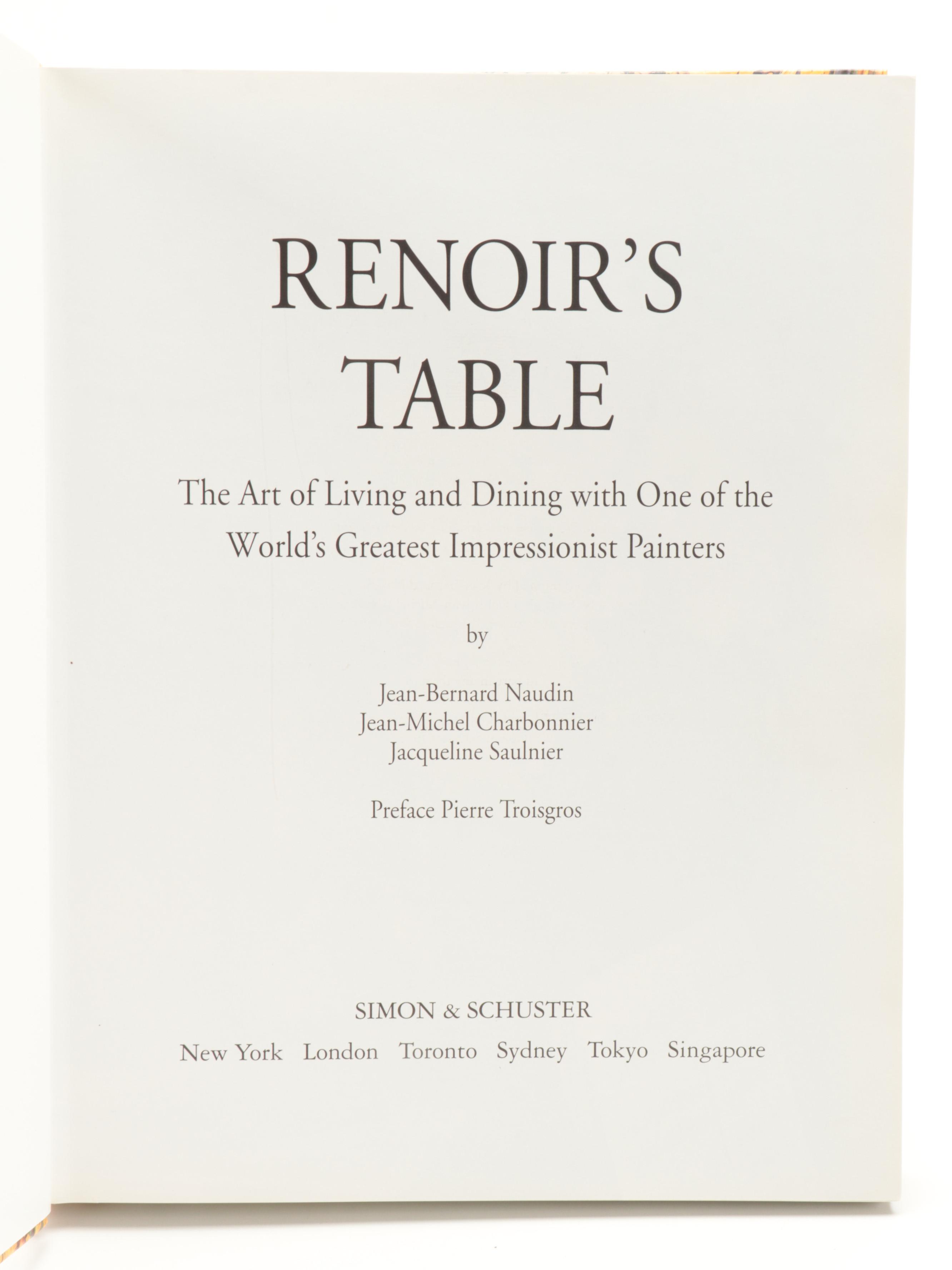 "Monet's Table" by Claire Joyes and "Renoir's Table" by J.-B. Naudin et al.