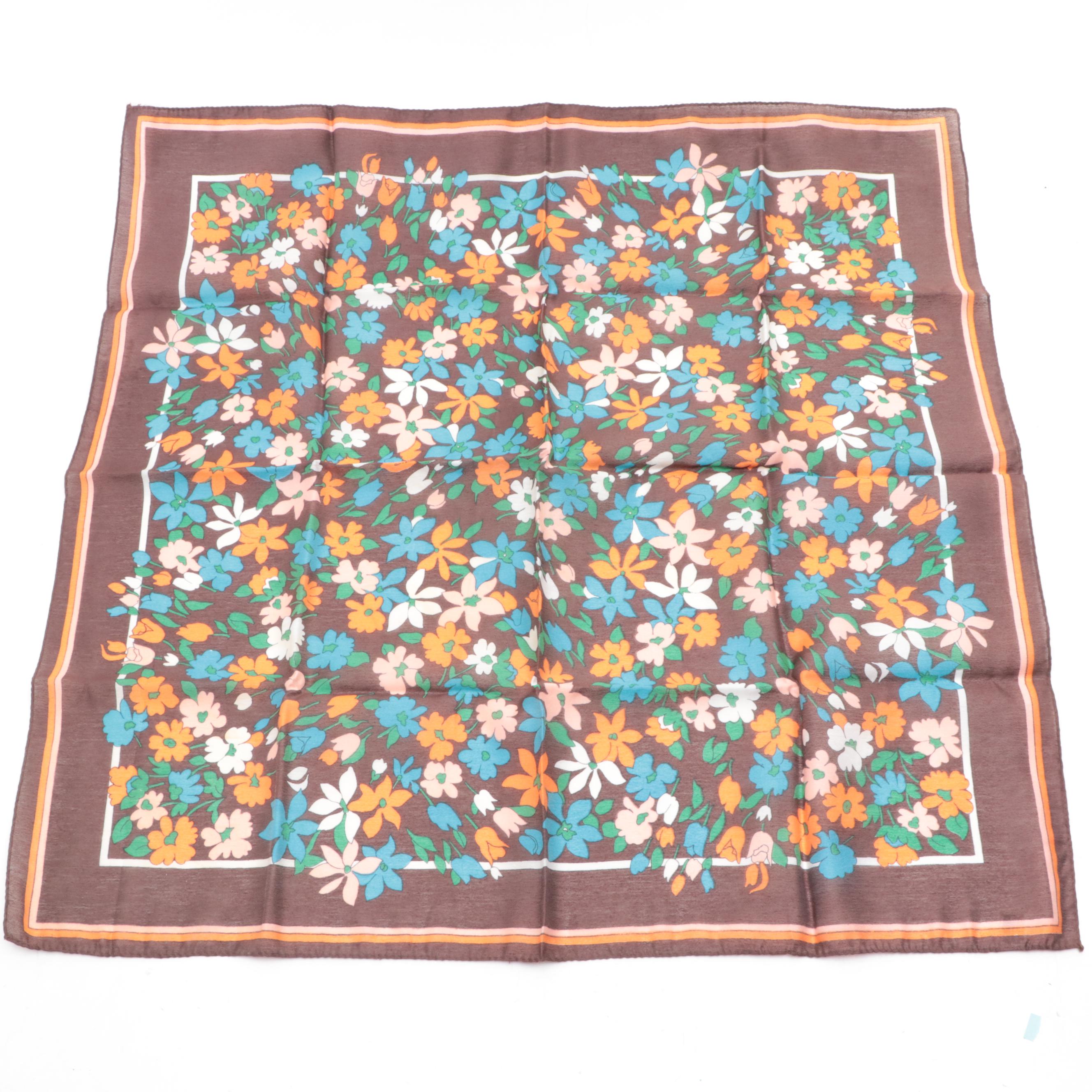 Crocheted Drawstring Pouches with Patterned Scarves