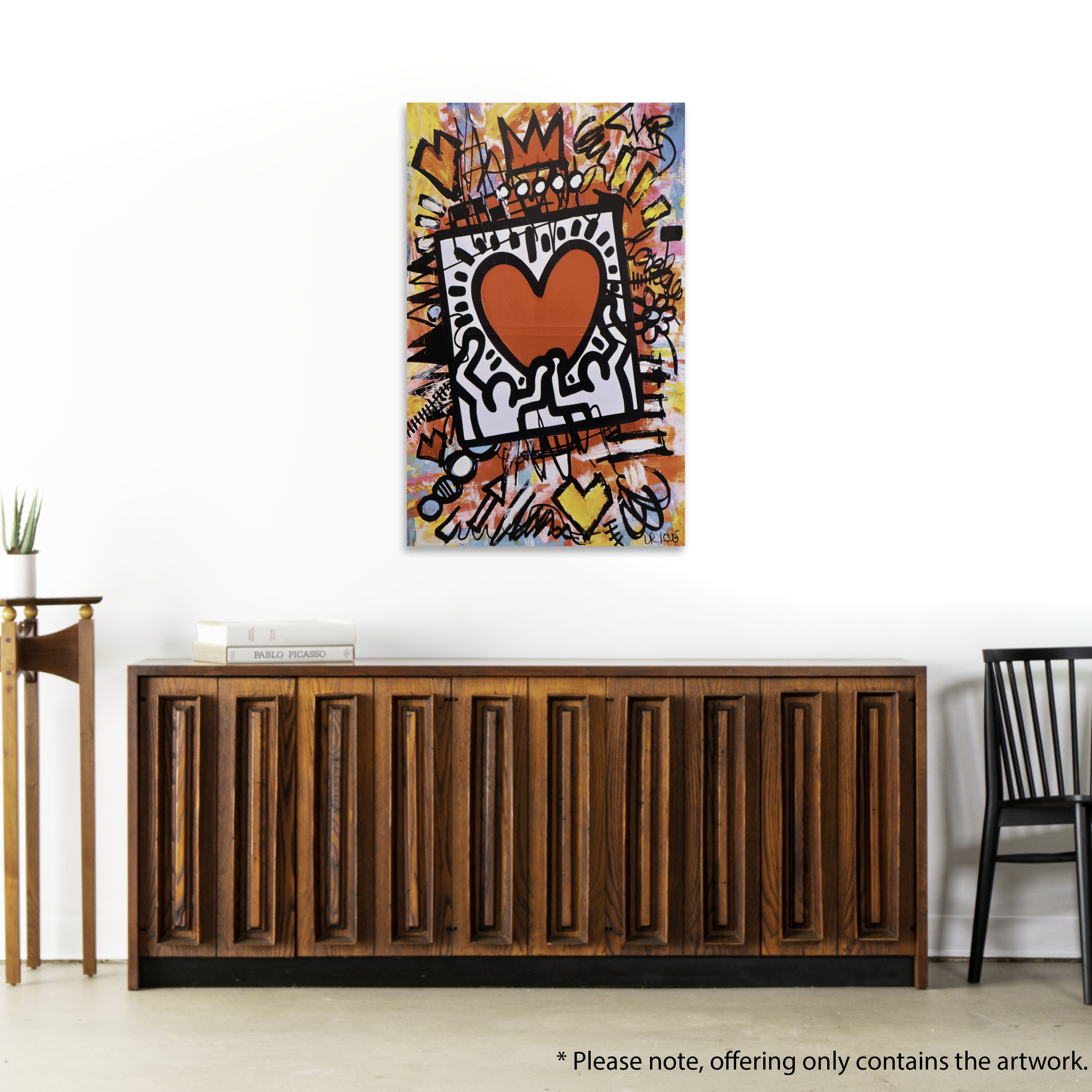 Graffiti Style Pop Art Giclée Featuring Image After Keith Haring
