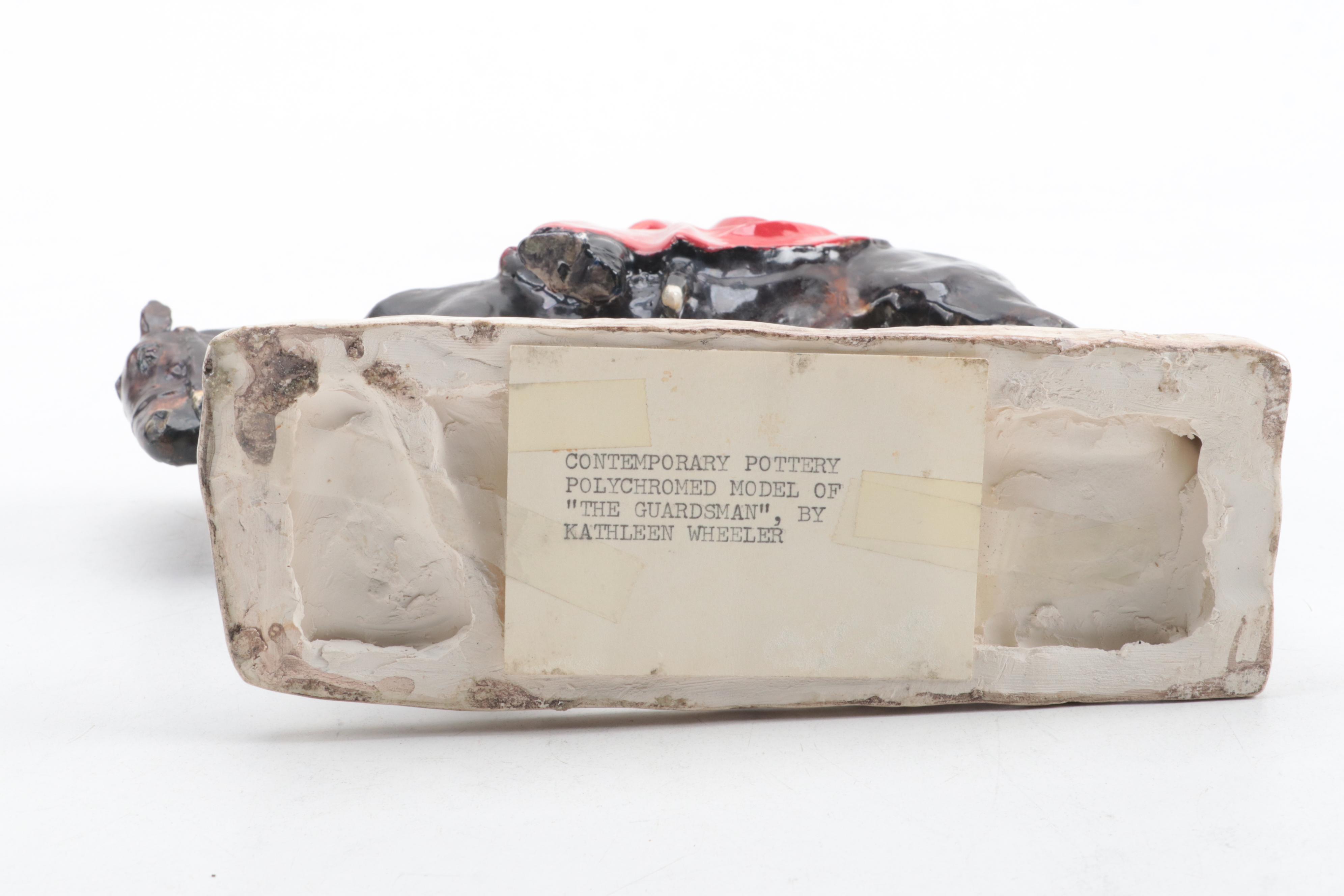 Kathleen Wheeler Ceramic Figure "The Guardsman", Early to Mid-20th Century