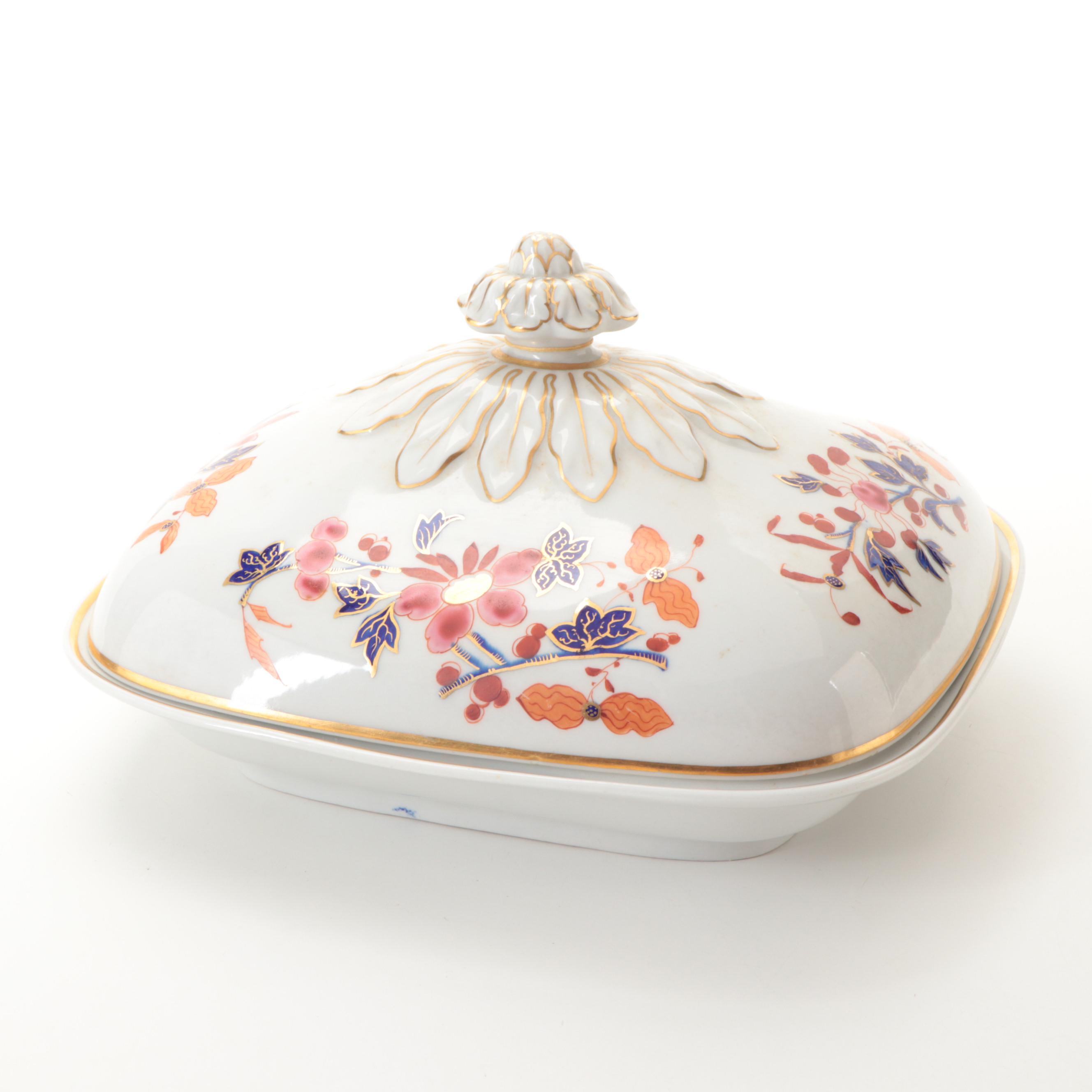 Derby Fruit Bowl and Other Hand-Painted English Porcelain Tableware