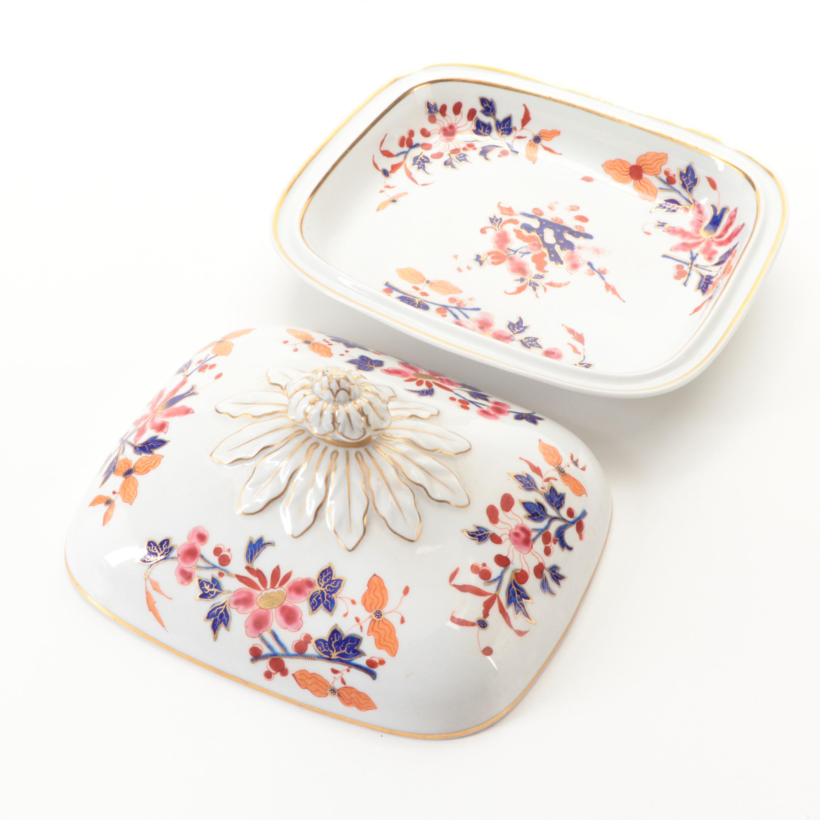Derby Fruit Bowl and Other Hand-Painted English Porcelain Tableware
