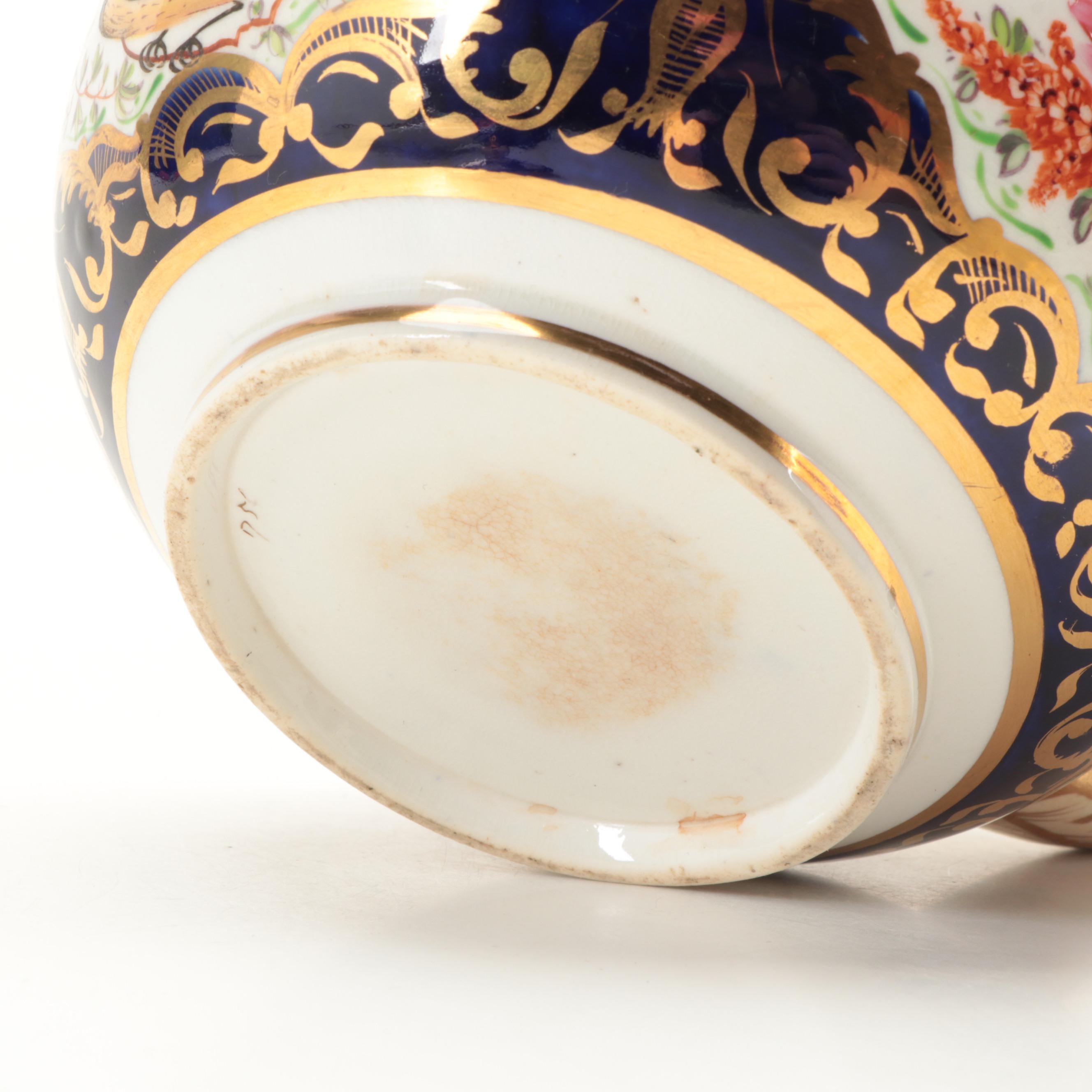 Derby Fruit Bowl and Other Hand-Painted English Porcelain Tableware