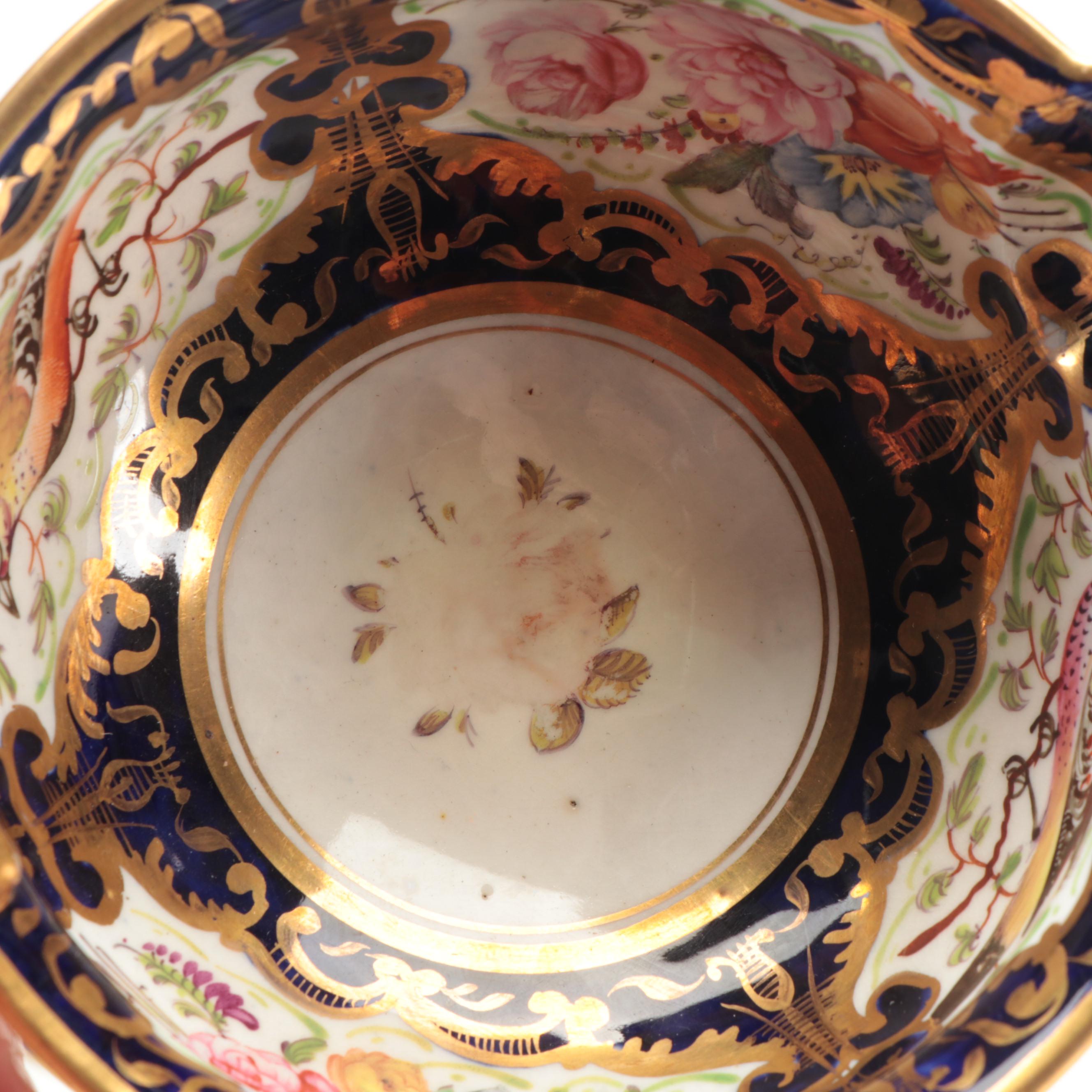 Derby Fruit Bowl and Other Hand-Painted English Porcelain Tableware