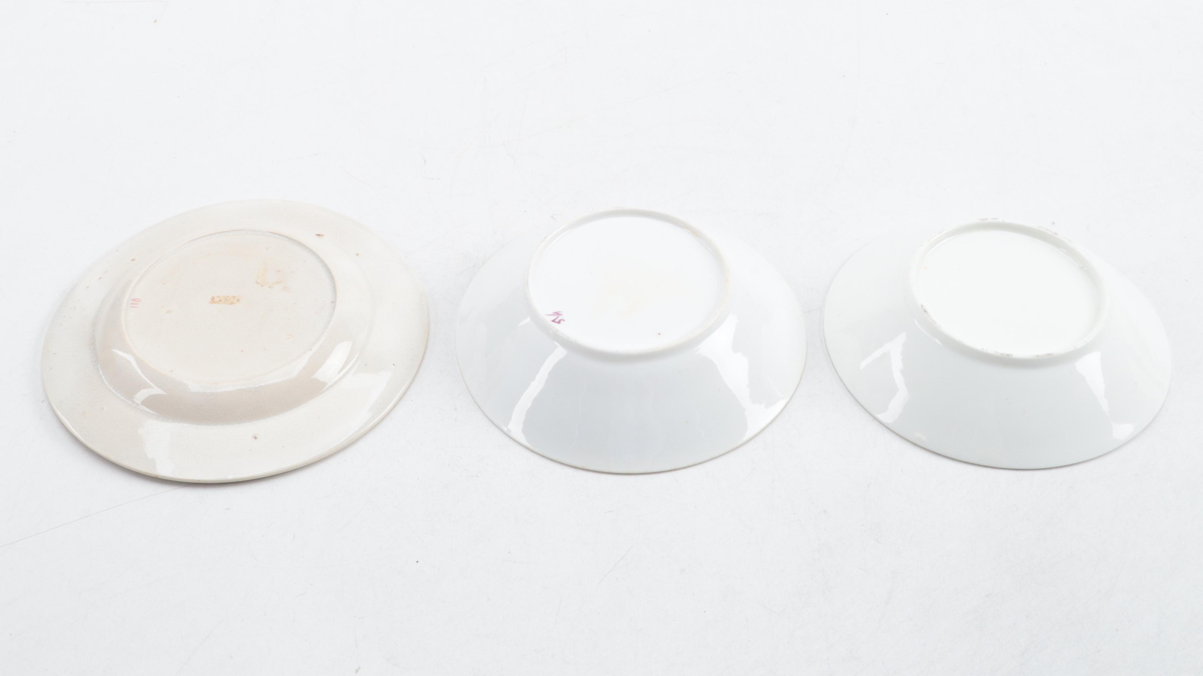 English Pearlware Pink Luster and Other Teacups and Tea Bowls, 19th Century