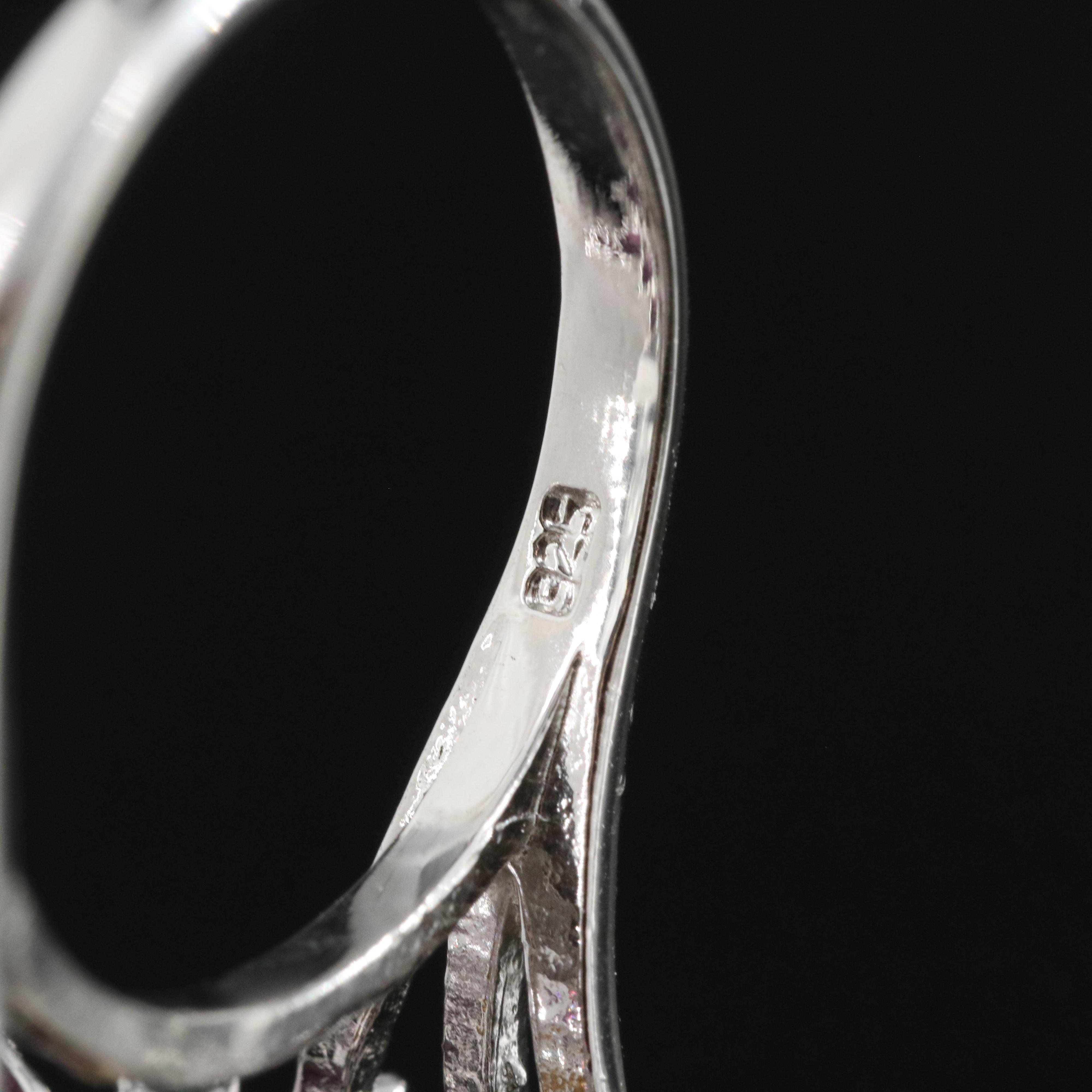 Sterling Citrine, Rhodolite Garnet and Emerald Ring