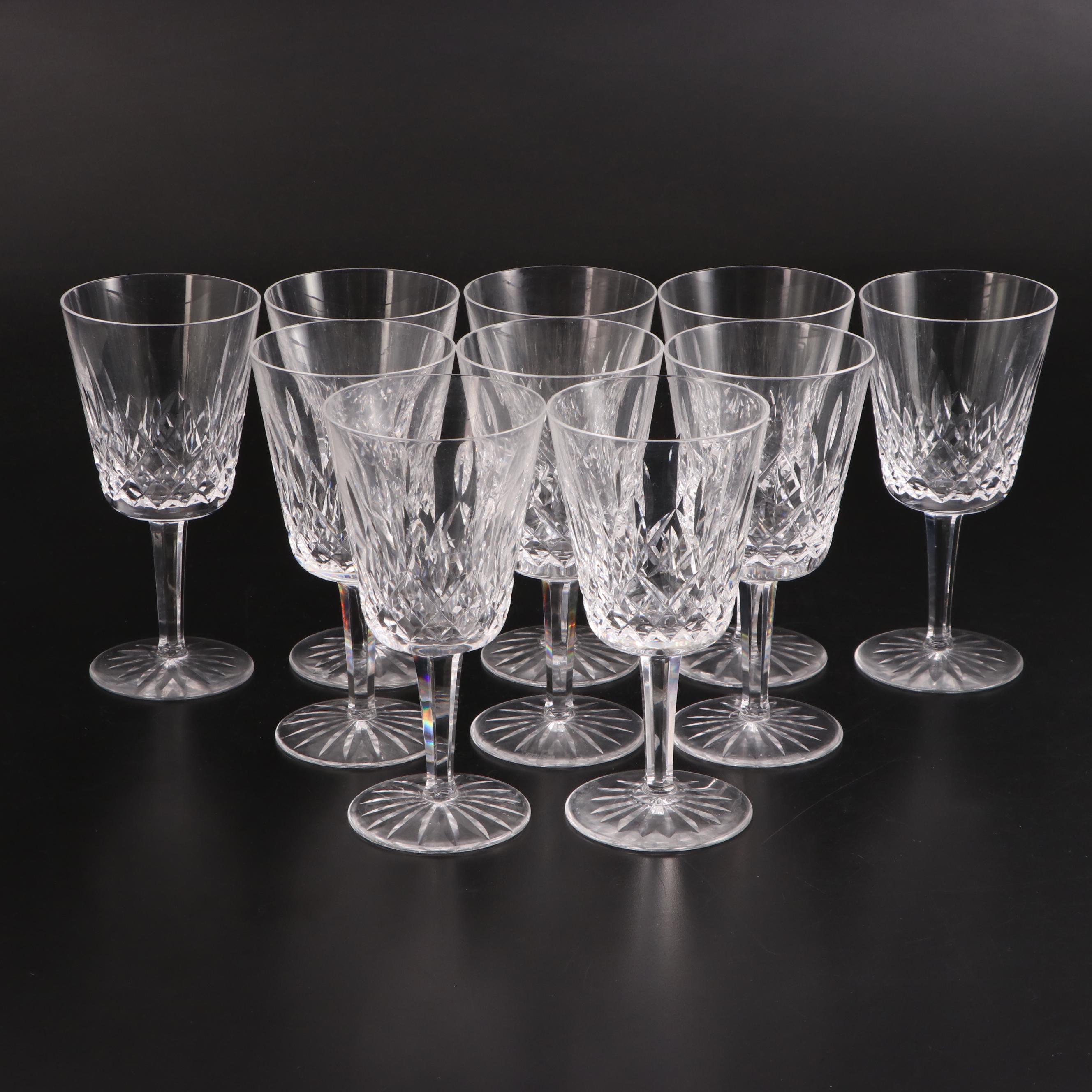Waterford Crystal "Lismore" Water Goblets and Other "Lismore" Stemware