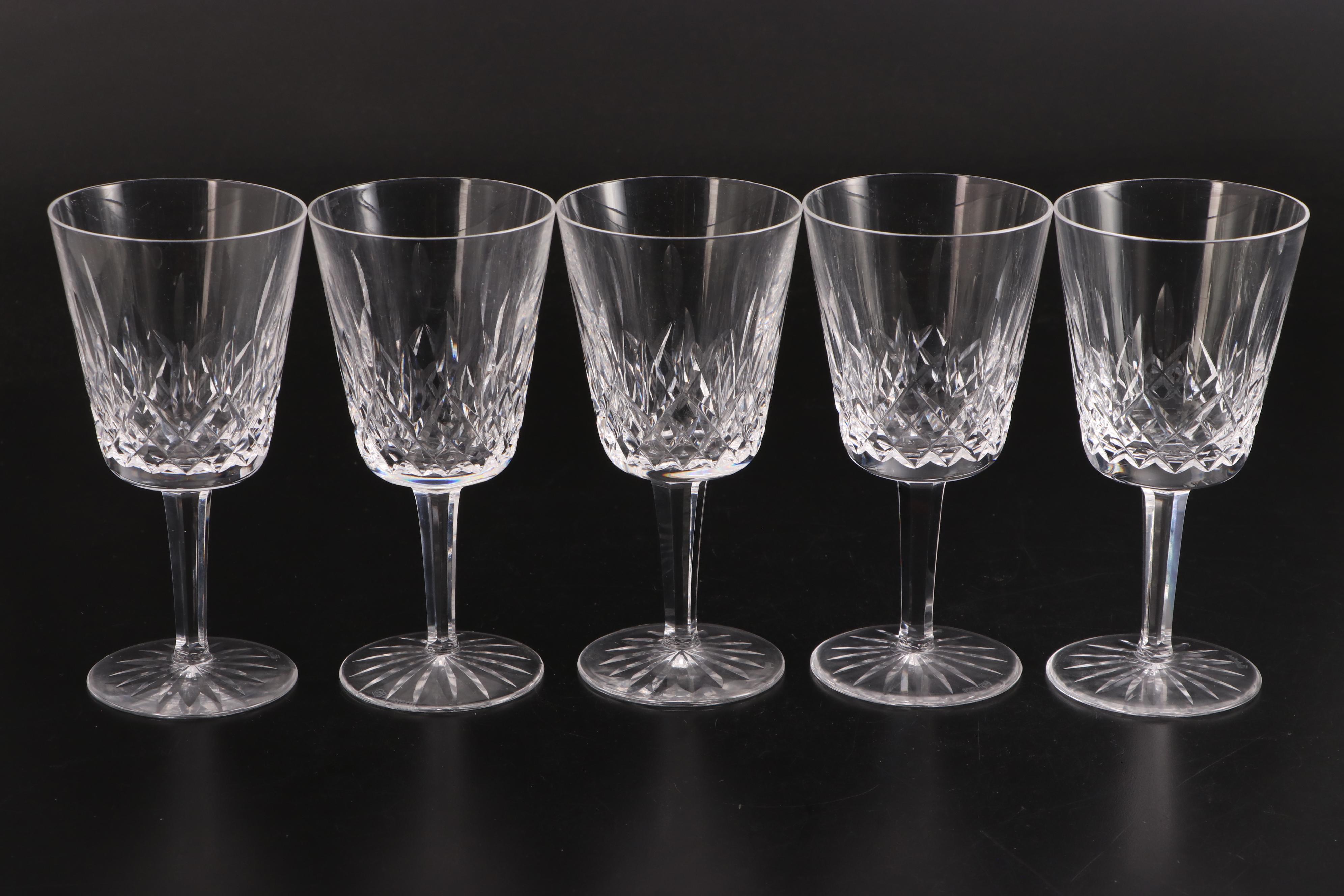 Waterford Crystal "Lismore" Water Goblets and Other "Lismore" Stemware