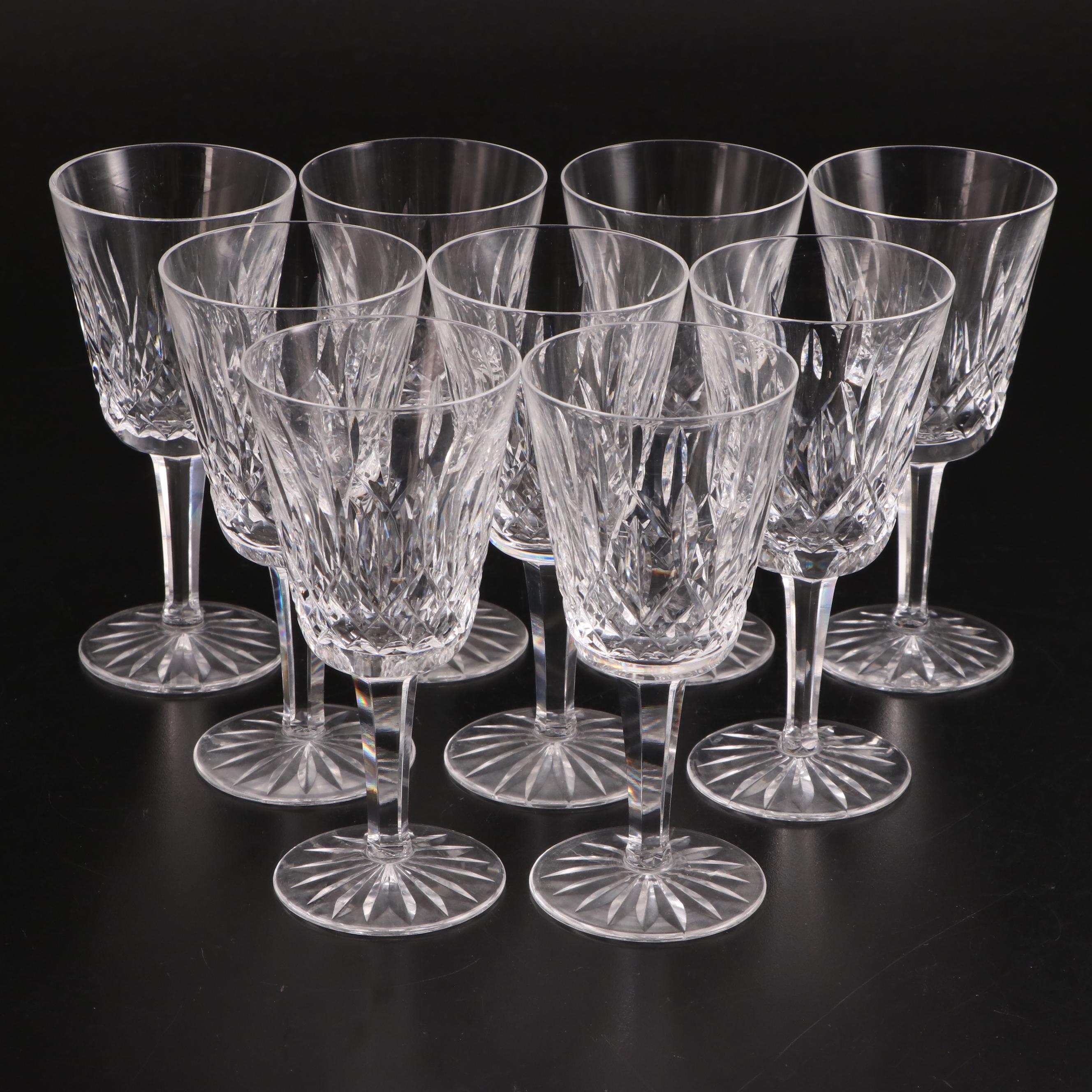 Waterford Crystal "Lismore" Water Goblets and Other "Lismore" Stemware