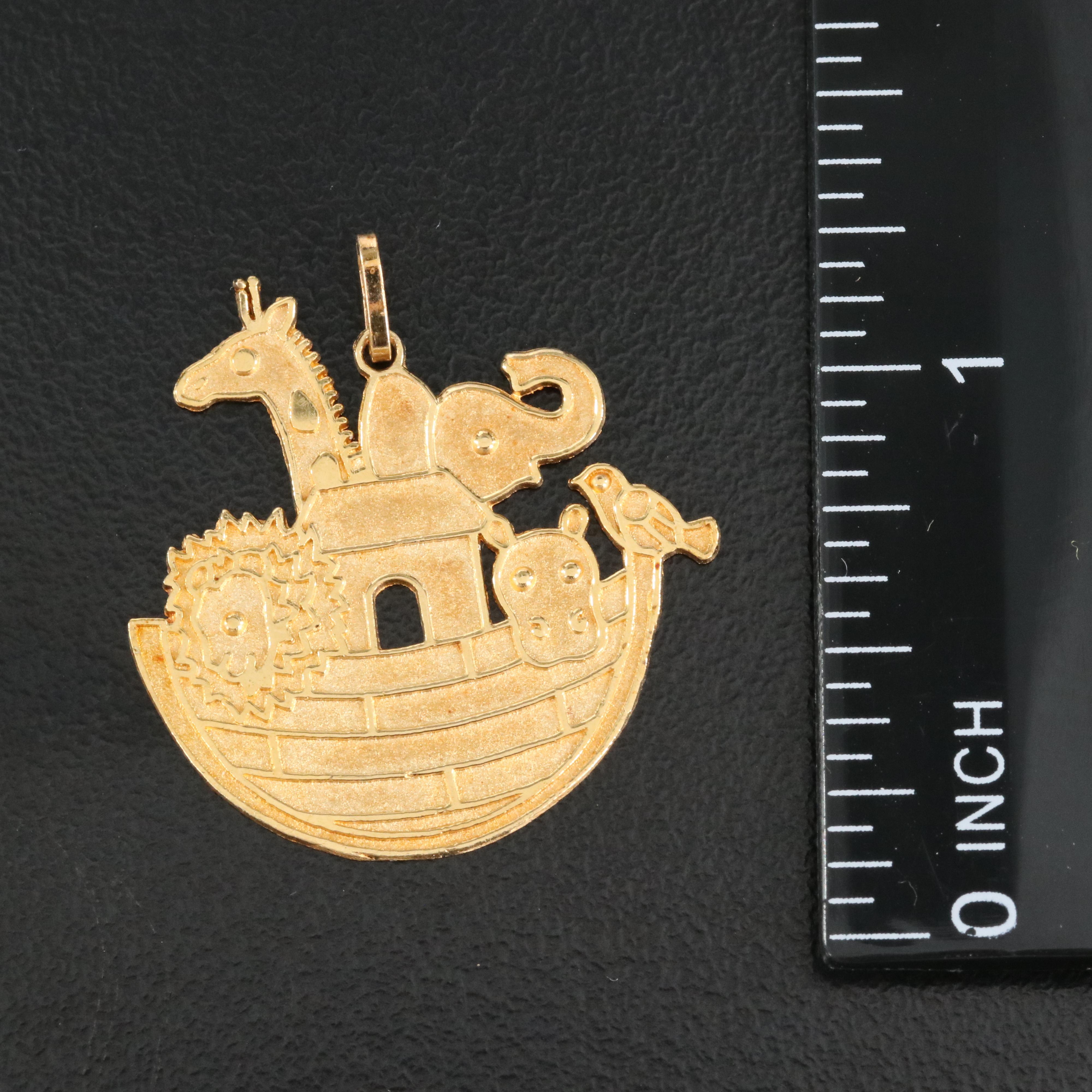 14K Noah's Ark Pendant