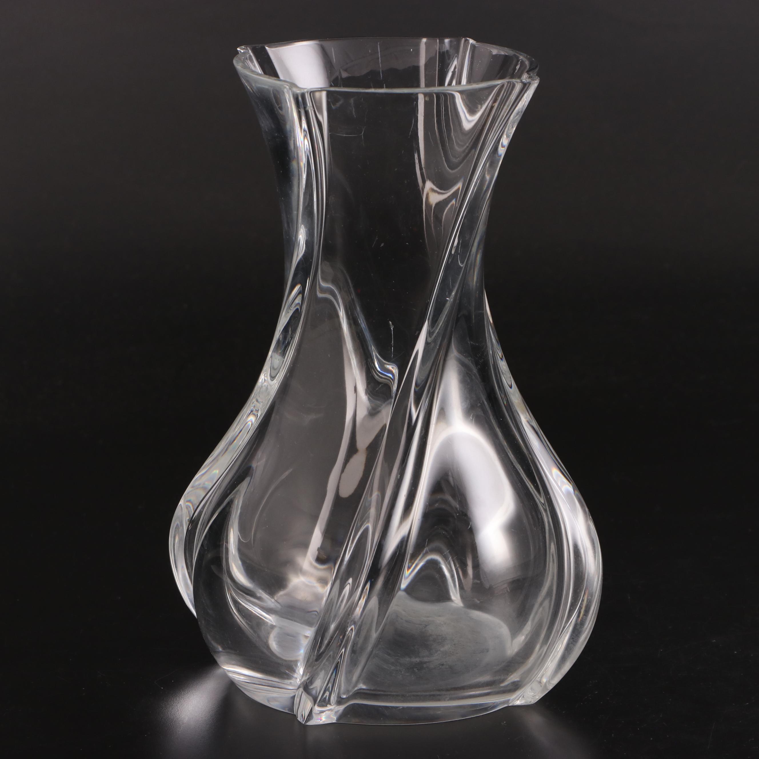 Baccarat "Serpentin" Crystal Bouquet Vase
