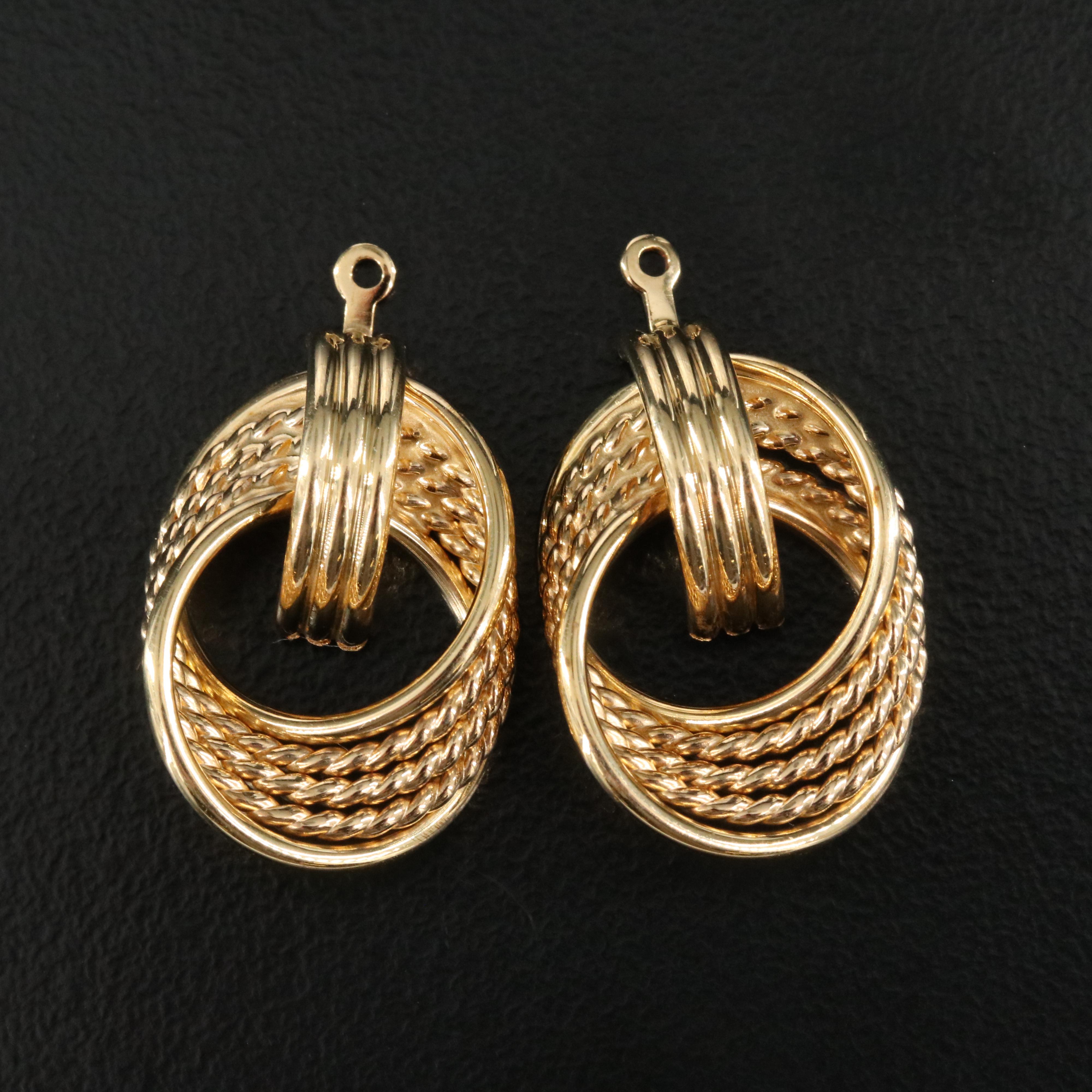 14K Crossover Earring Enhancers