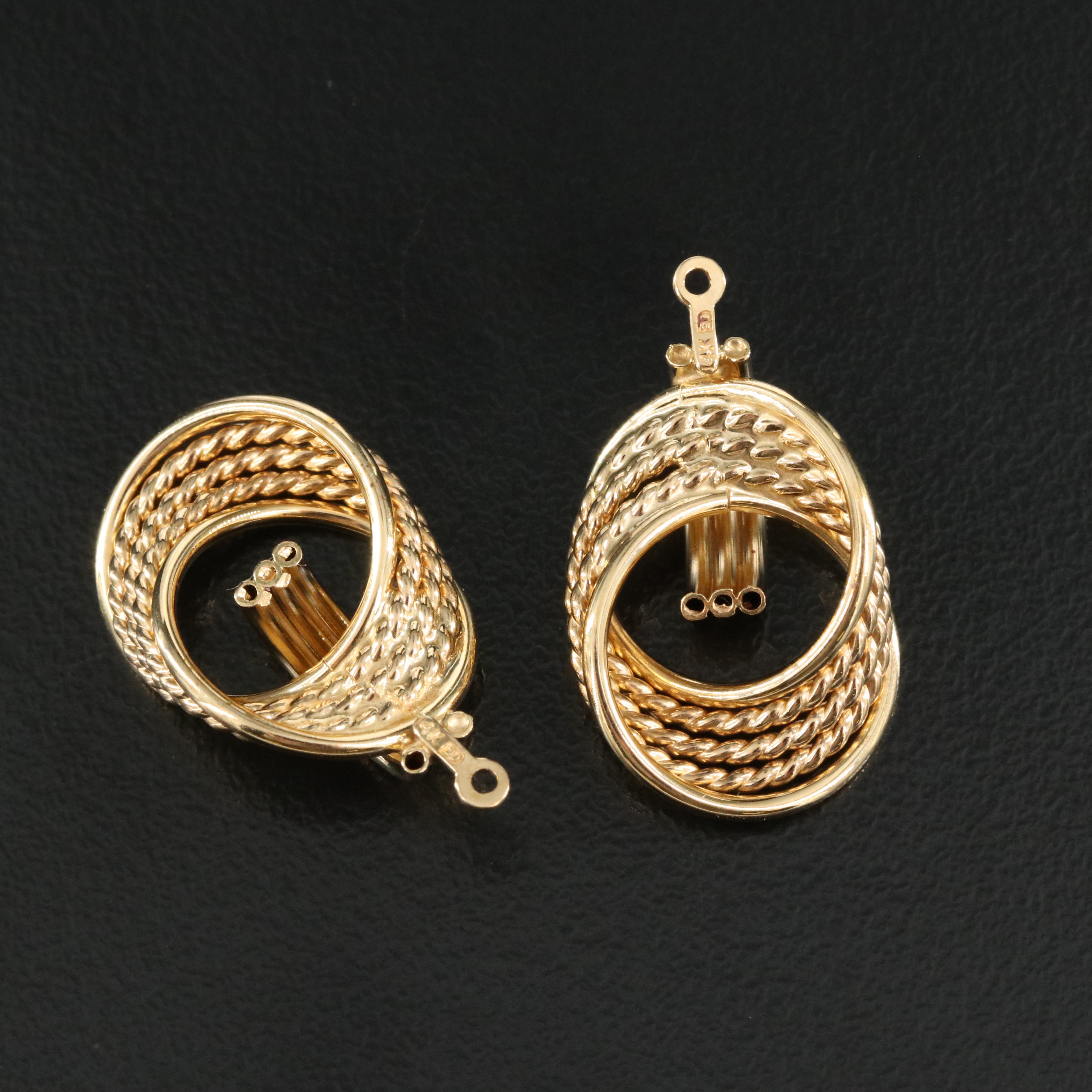 14K Crossover Earring Enhancers