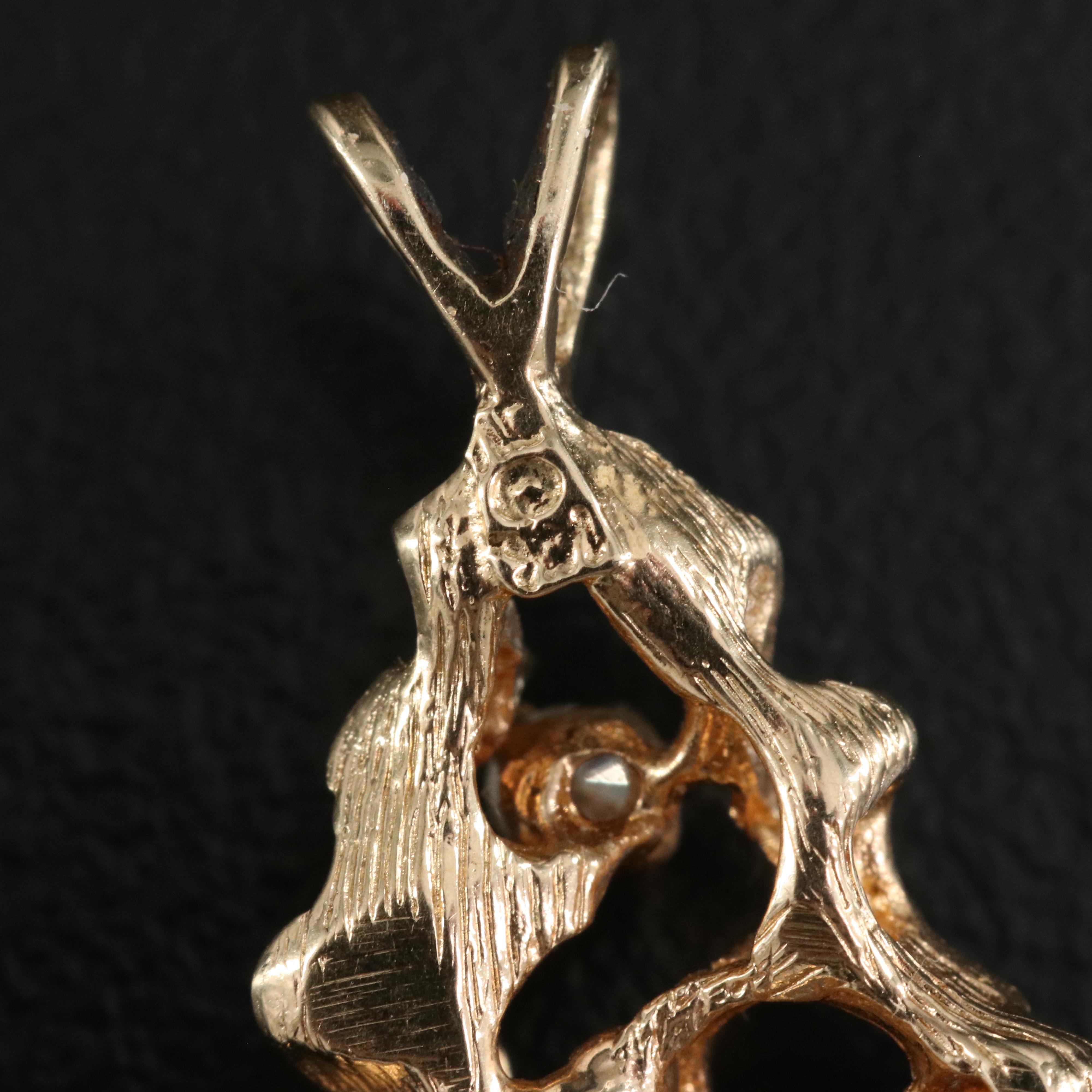 14K 0.11 CTW Diamond Cast Pendant