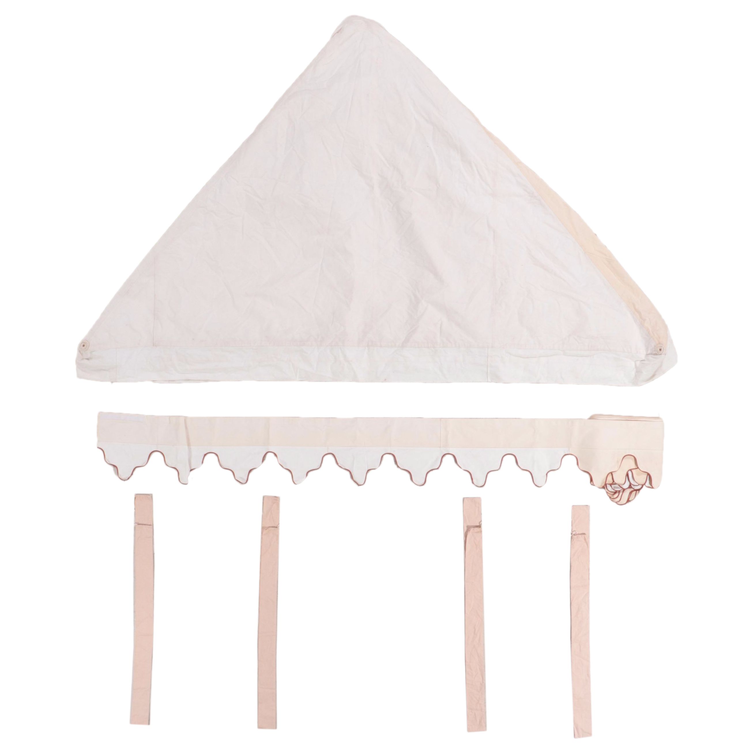 Square Canopy Cover With Scrolling Fringe