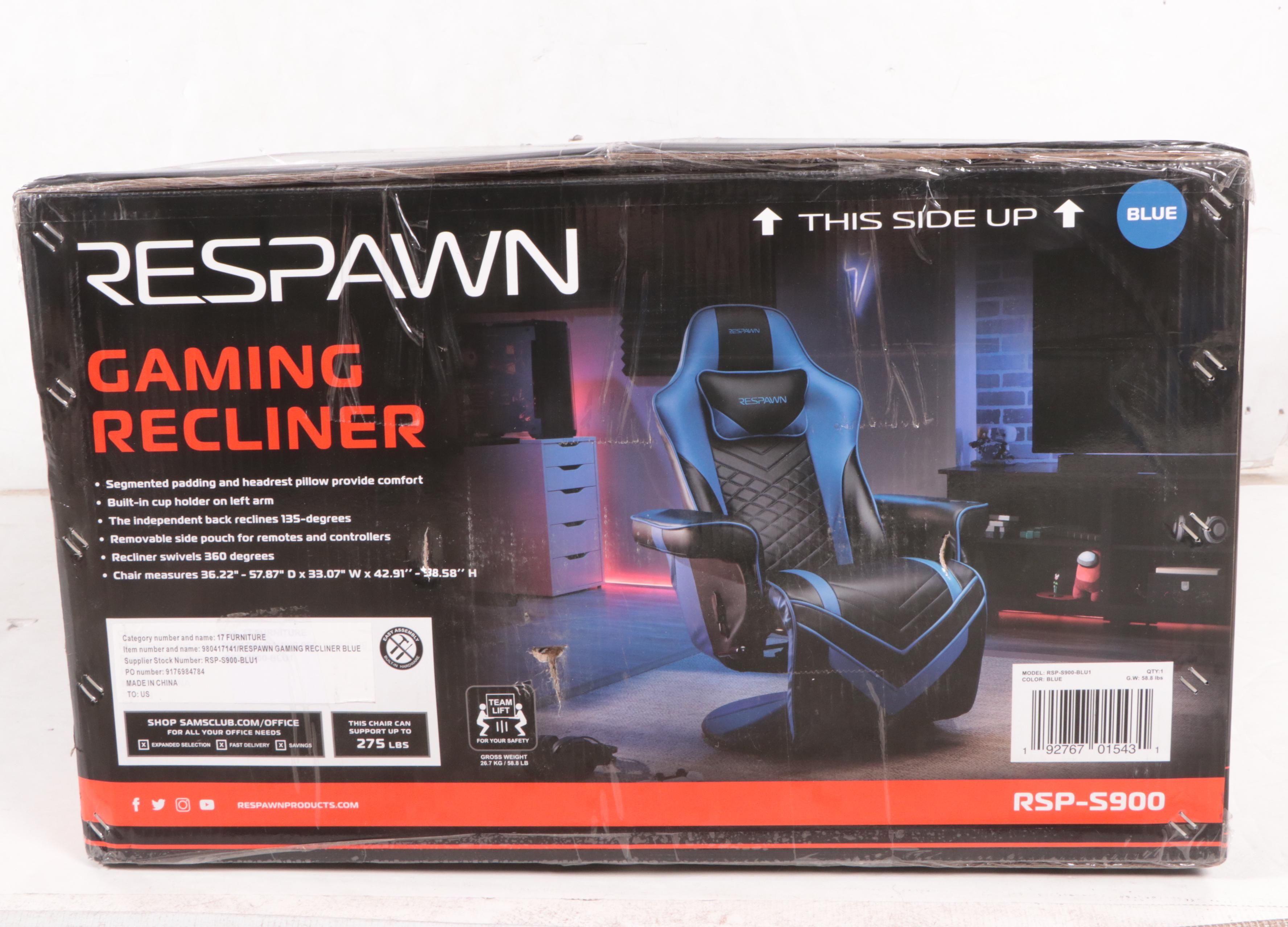 Respawn RSP-S900 Blue Gaming Swivel Recliner Chair