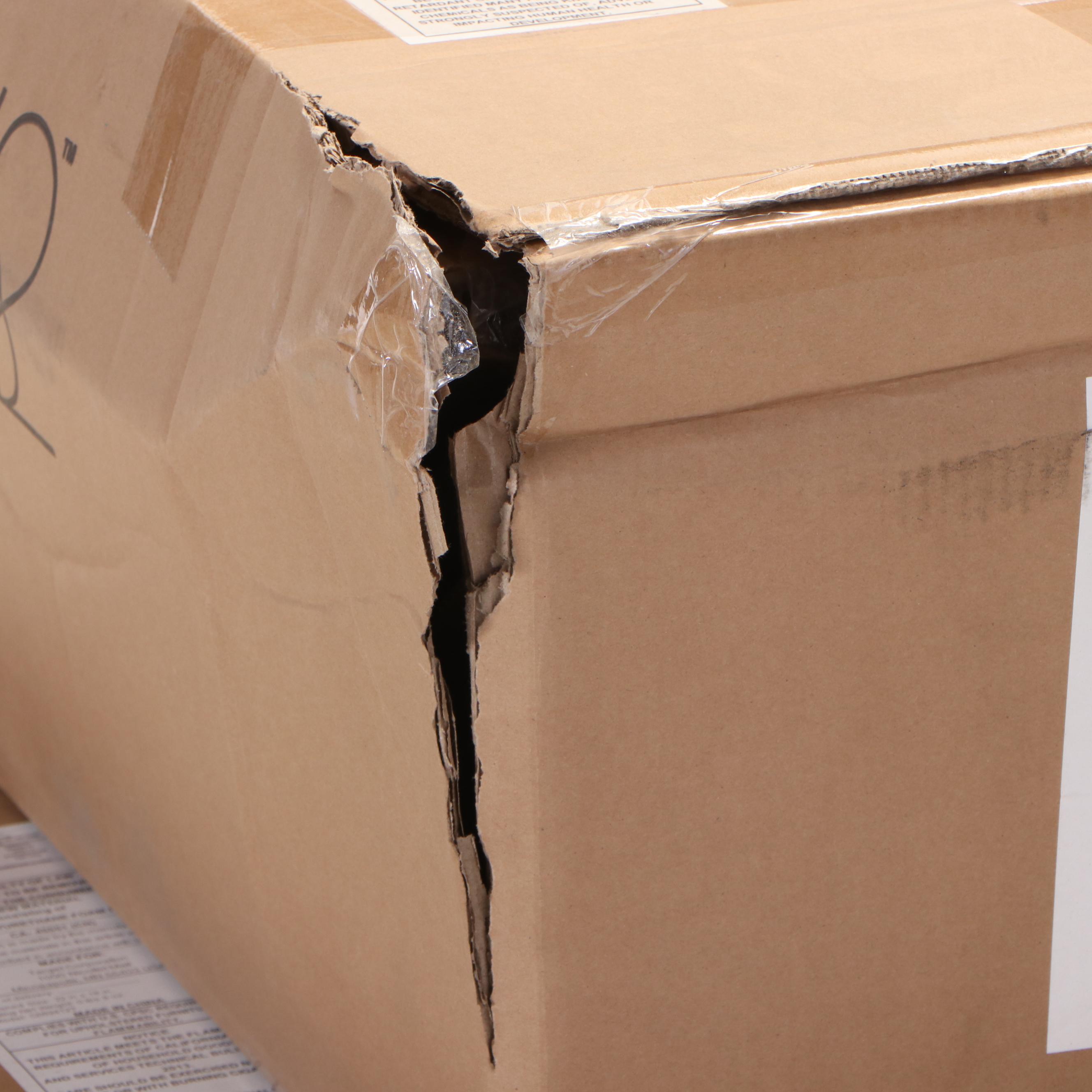 Four Project 62 Turnbull Dark Gray Linen Upholstered Dining Chairs