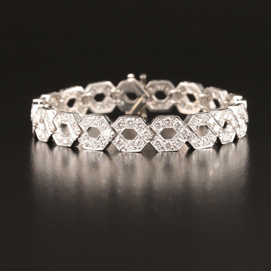 Platinum 8.04 CTW Diamond Bracelet