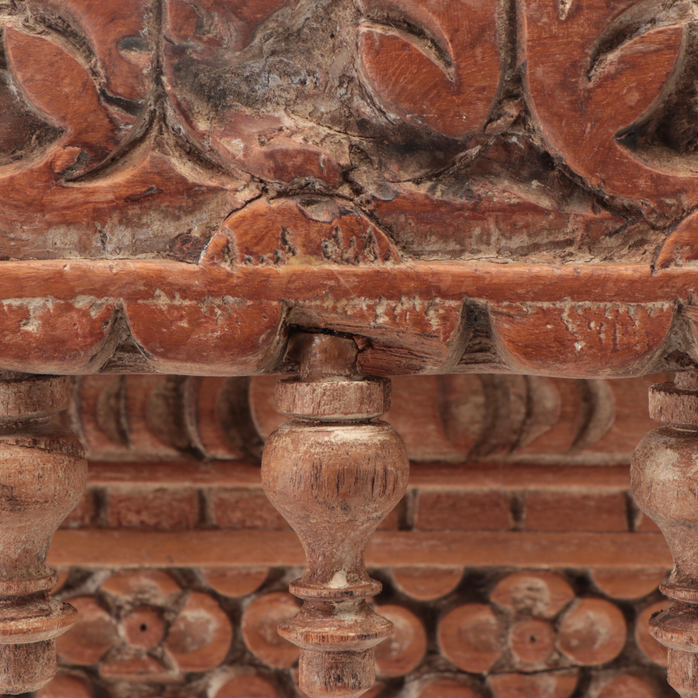 Indian Carved Wood Wall Frame, Late 19th Century