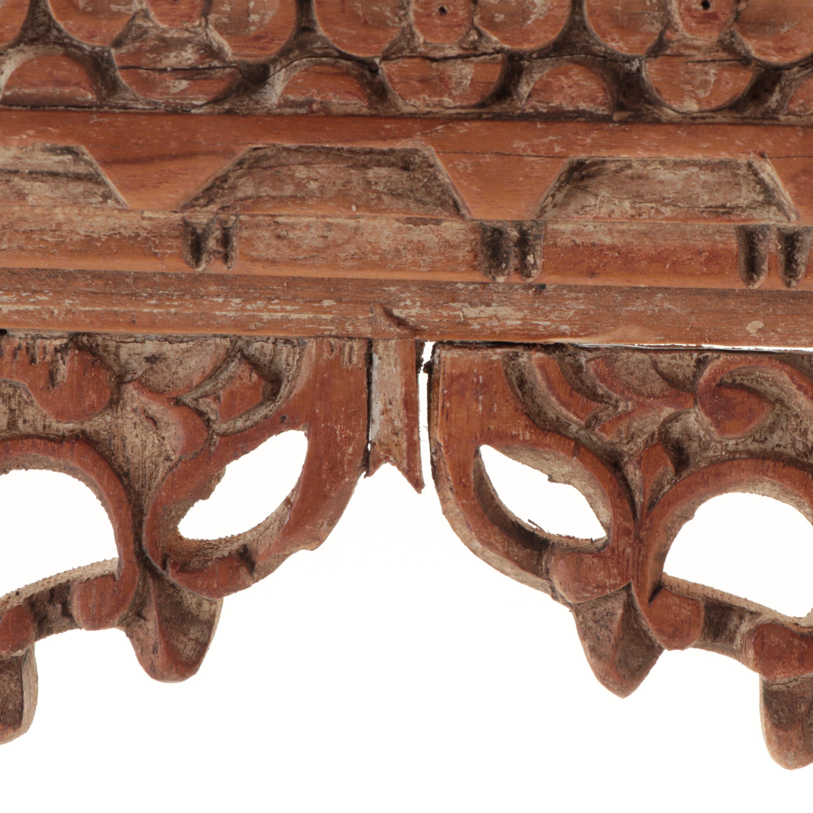 Indian Carved Wood Wall Frame, Late 19th Century