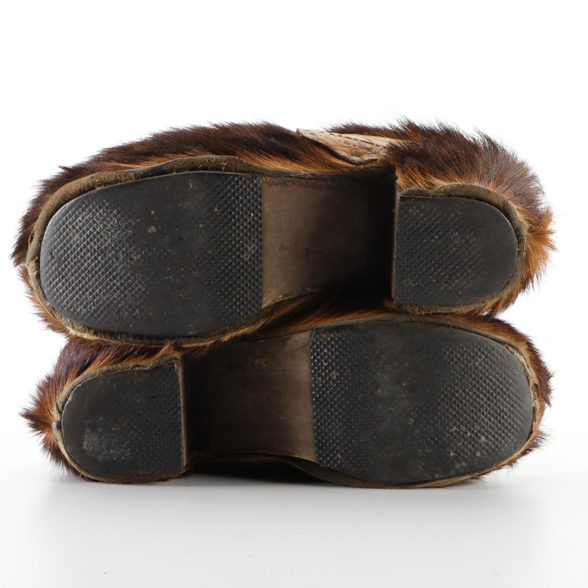 La Mondiale Goat Fur Clogs