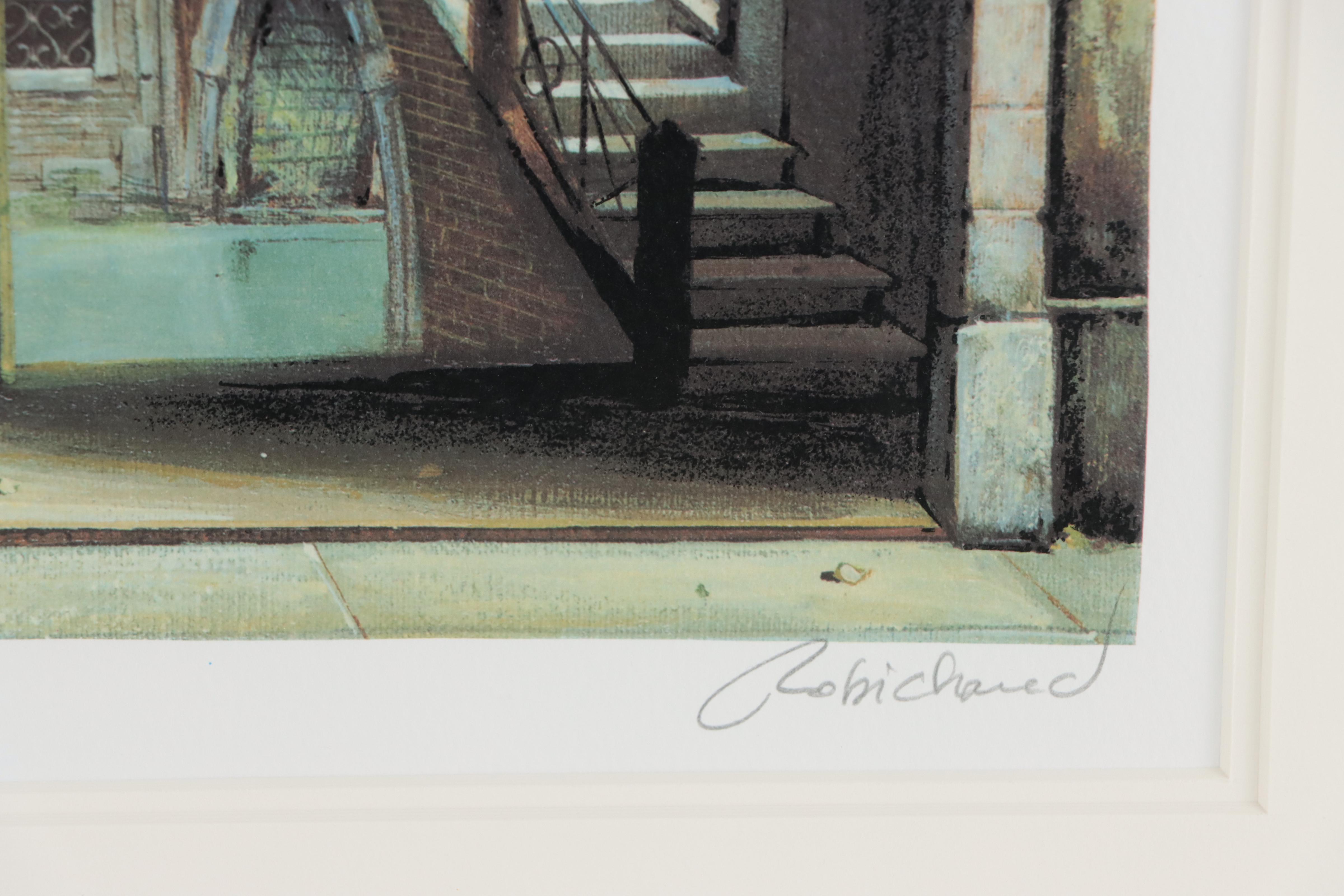 Louis Robichaud Embellished Giclée of Venice Canal Scene
