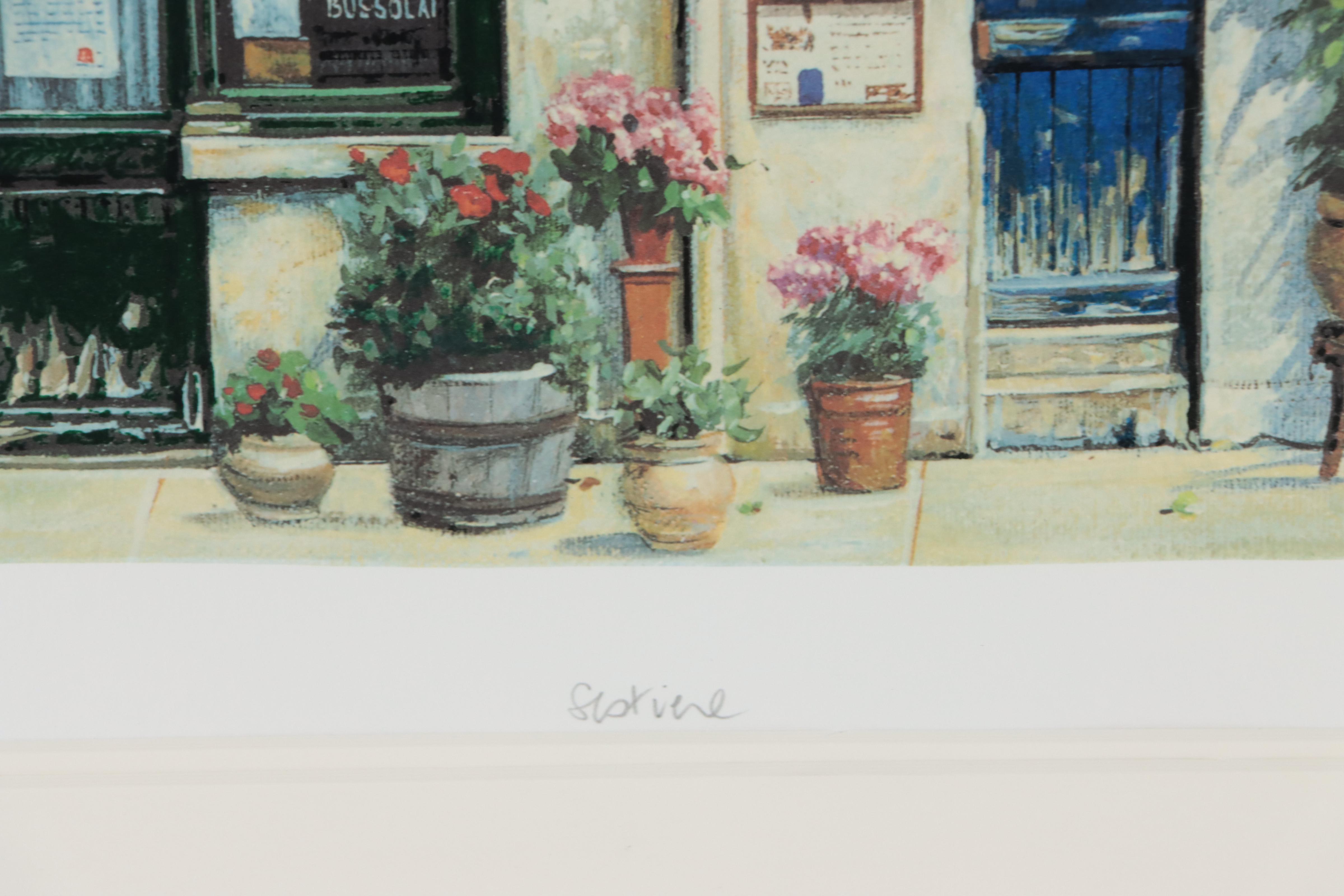 Louis Robichaud Embellished Giclée of Venice Canal Scene