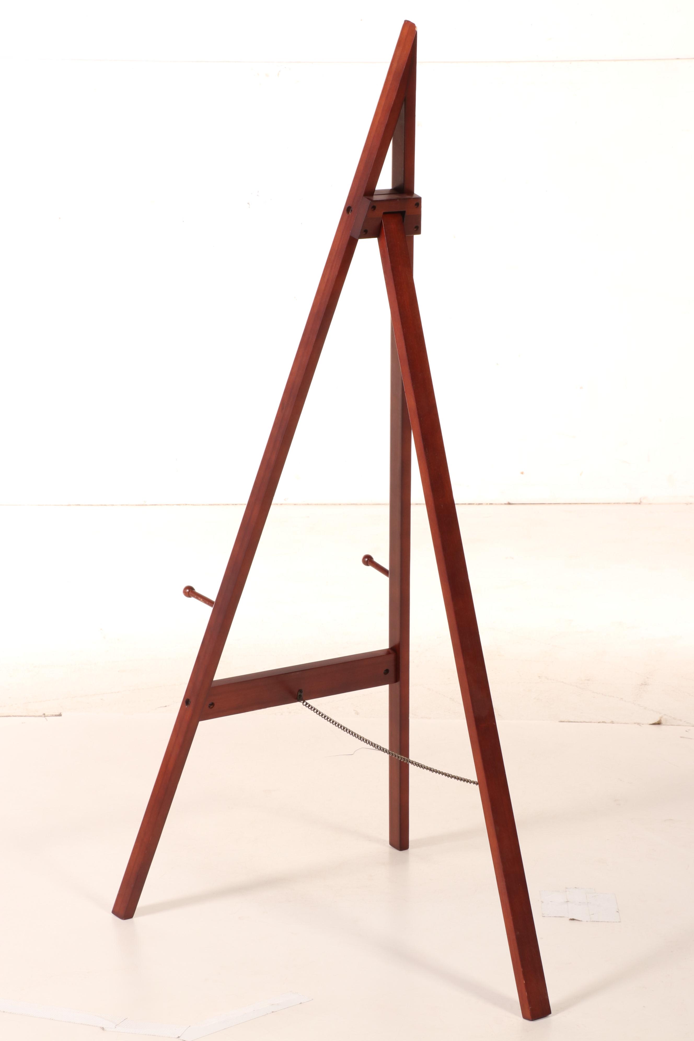Contemporary Cherry-Stained Adjustable Display Easel