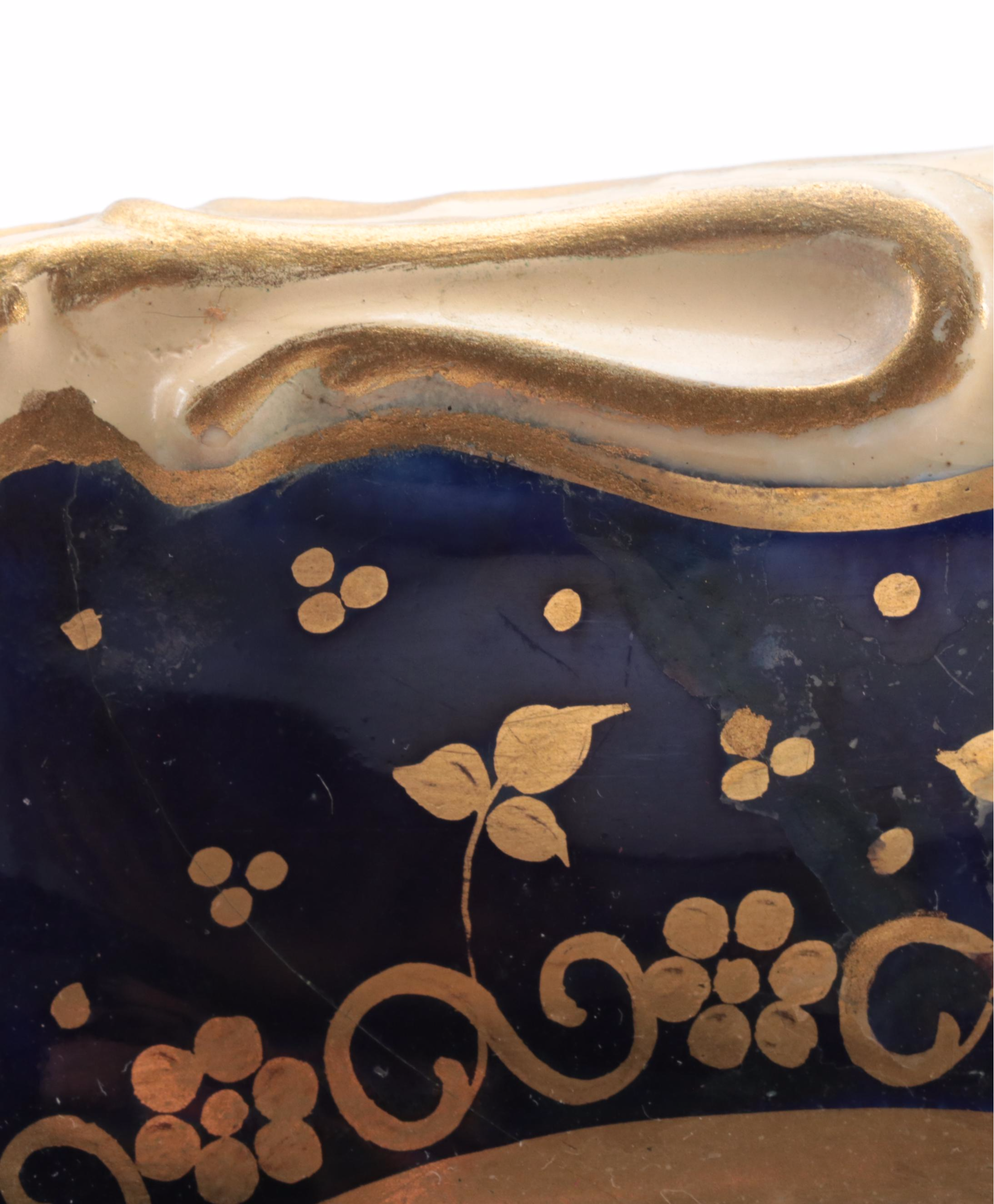 English Porcelain Hand-Painted Botanical Fruit Service