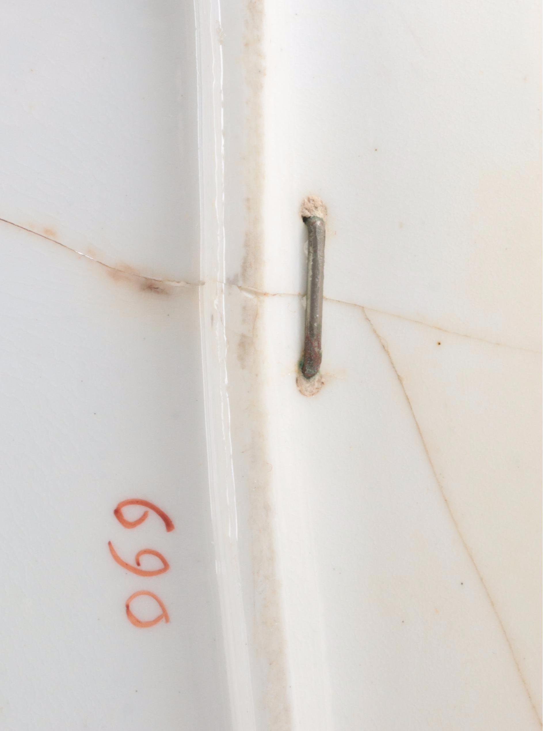 English Porcelain Hand-Painted Botanical Fruit Service