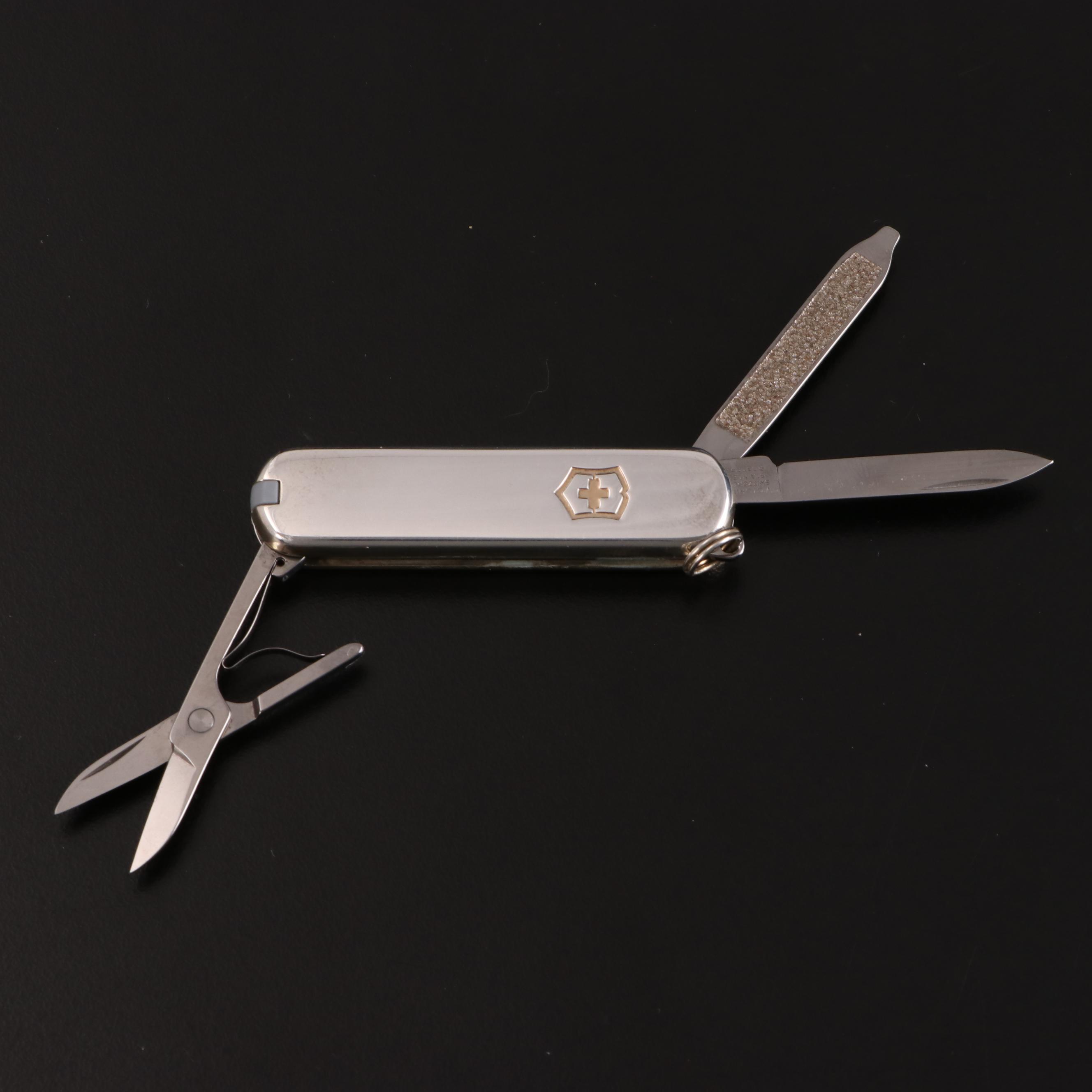 Tiffany & Co. Sterling and 18K Gold Folding Pocket Knife